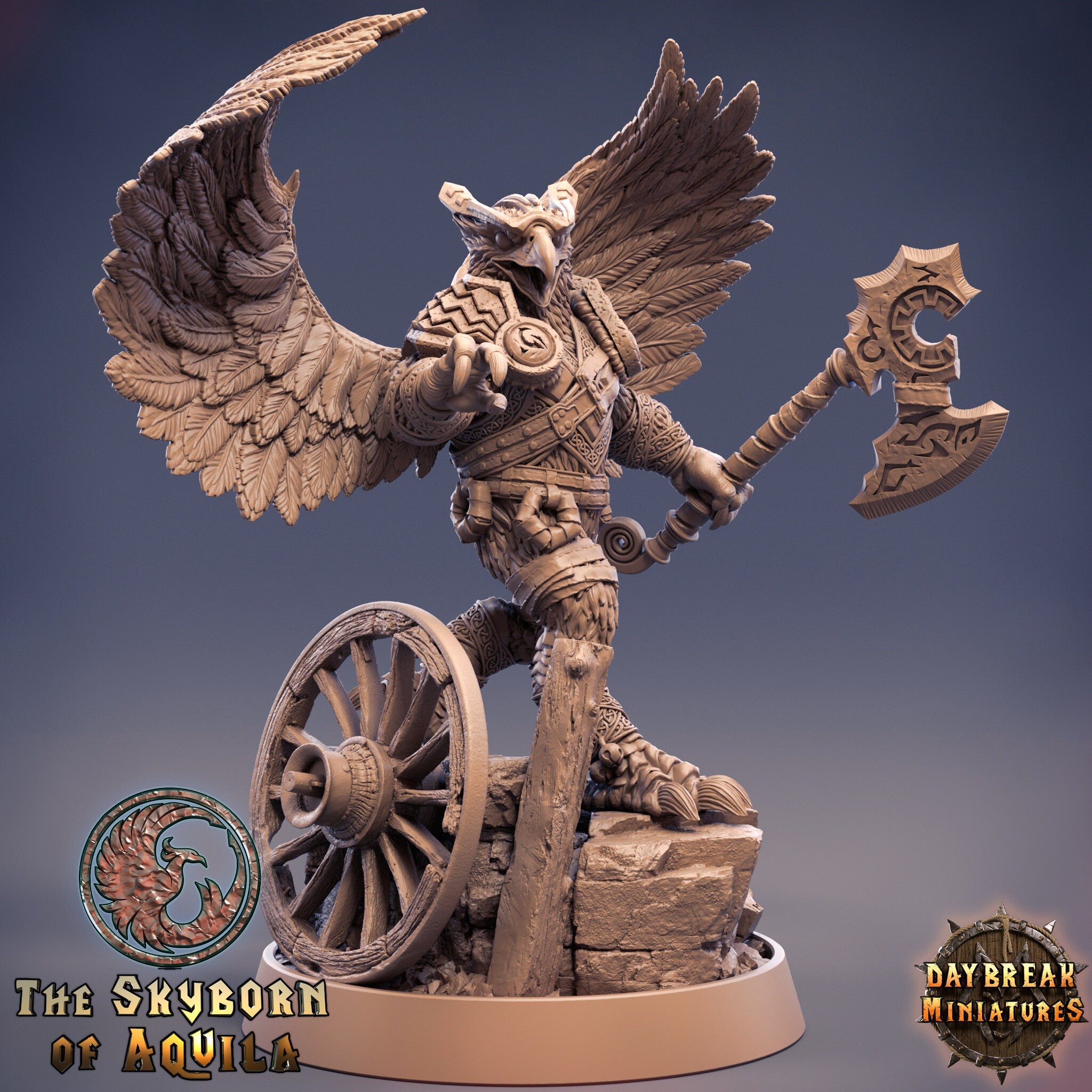 The Skyborn of Aquila - Haim Fireflight, quest for glory, DayBreak Miniatures, for Wargames, Dungeons & Dragons TTRPG