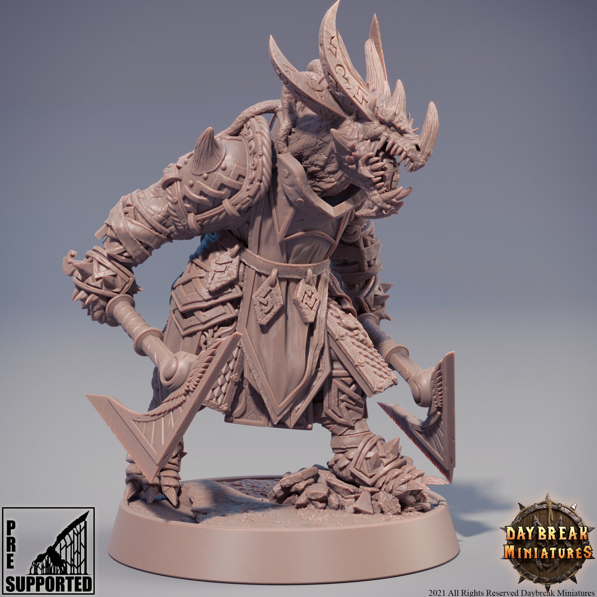 Dragonborn The Stoneborn of the Fire - Kiarnak Stonecold, quest for glory, DayBreak Miniatures, for Wargames, Dungeons & Dragons TTRPG