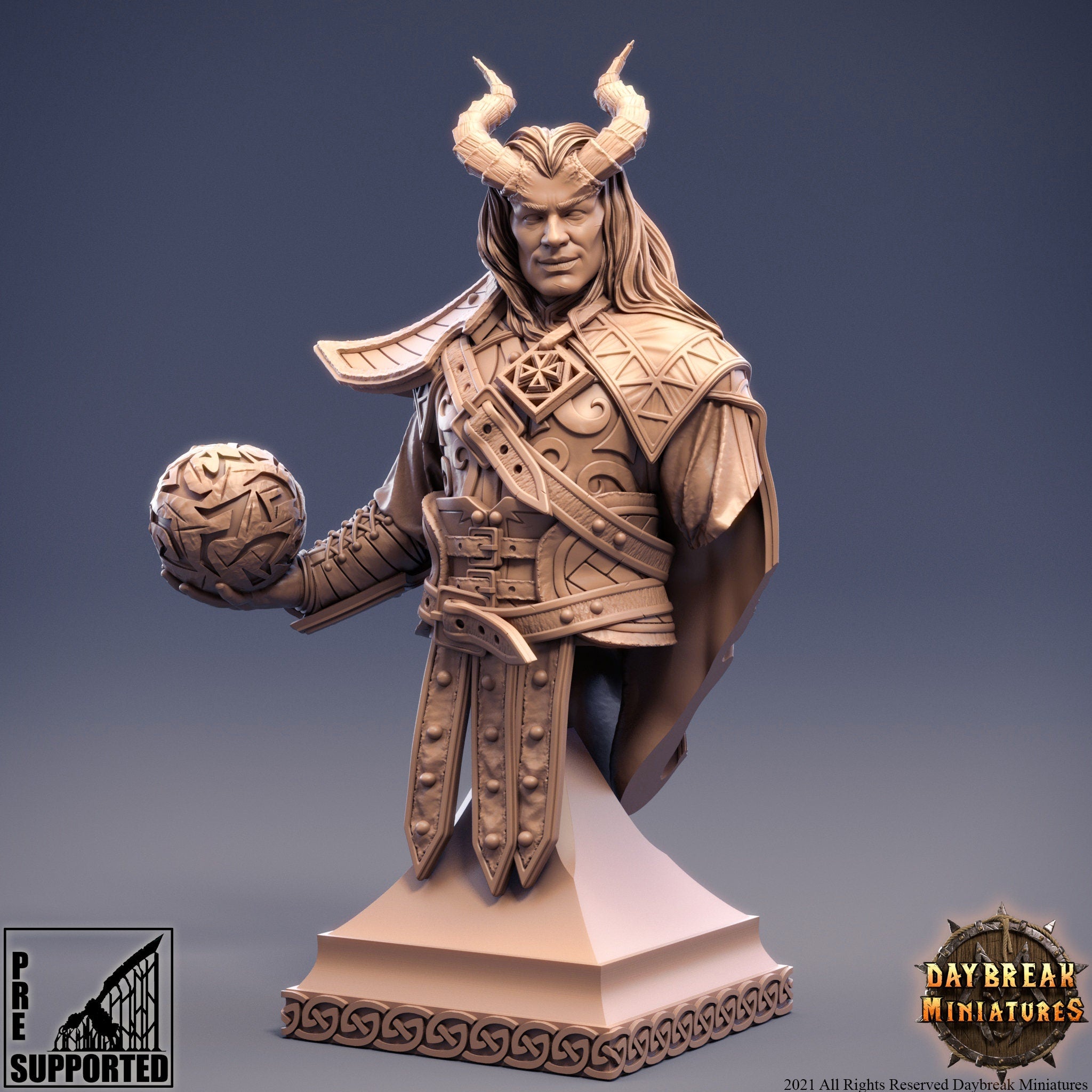 Zsagatai the Blue Blizzard - BUST, quest for glory, DayBreak Miniatures, for Wargames, Dungeons & Dragons TTRPG