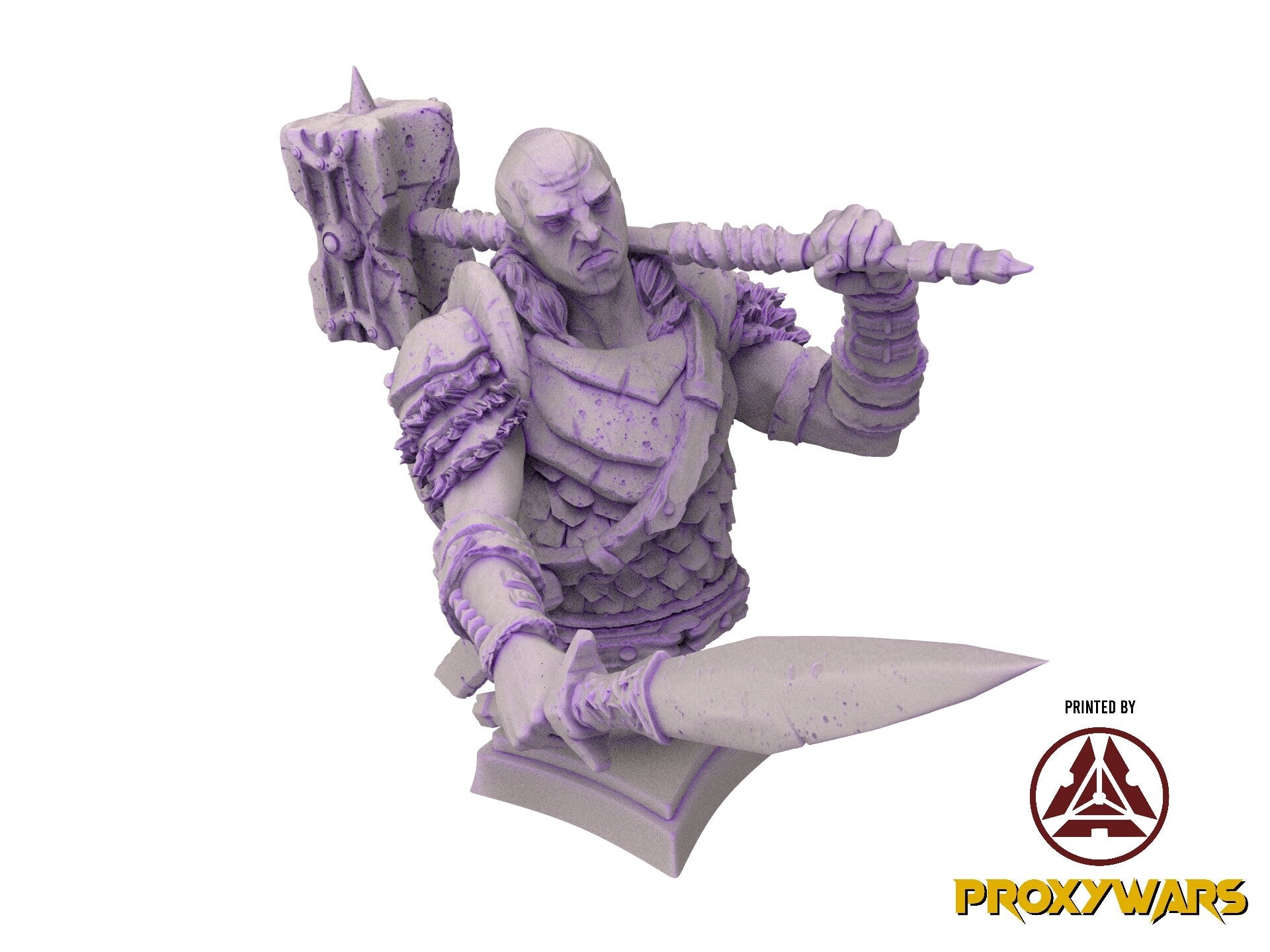 The scourges of war - Bust - Shadow General, glory and honor, Ennemy, Flesh of Gods, for Wargames, Dungeons & Dragons TTRPG