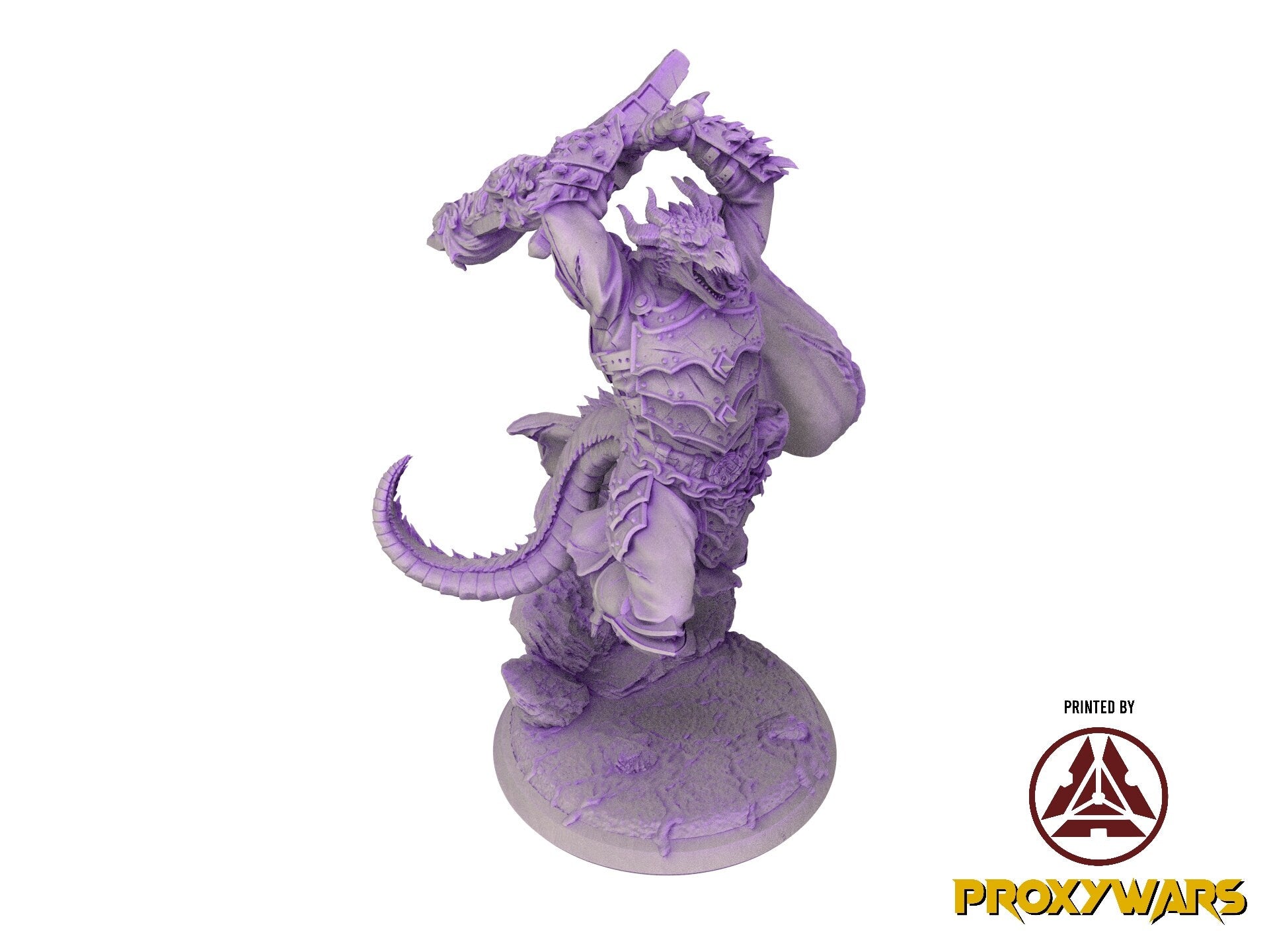 The scourges of war - Hero - Dragonborn Knight (25 mm), glory and honor, Ennemy, Flesh of Gods, for Wargames, Dungeons & Dragons TTRPG