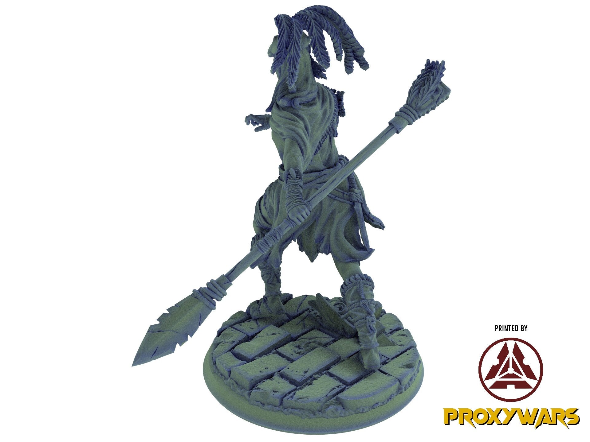 The tribal Gathering - Enemy - Titan (100mm), fierce and proud warriors,Ennemy, Flesh of Gods, for Wargames, Dungeons & Dragons TTRPG