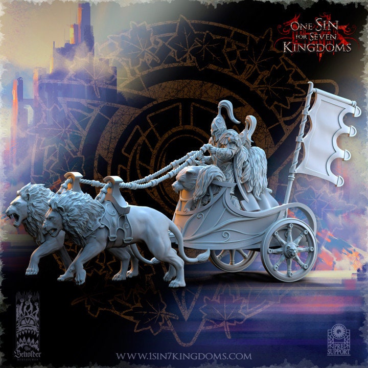 Hight Elves - Silvermoor - Bear Guardians Chariot, Fantasy elves, usable for 9th Age, Fantasy Battle, Oldhammer, King of war