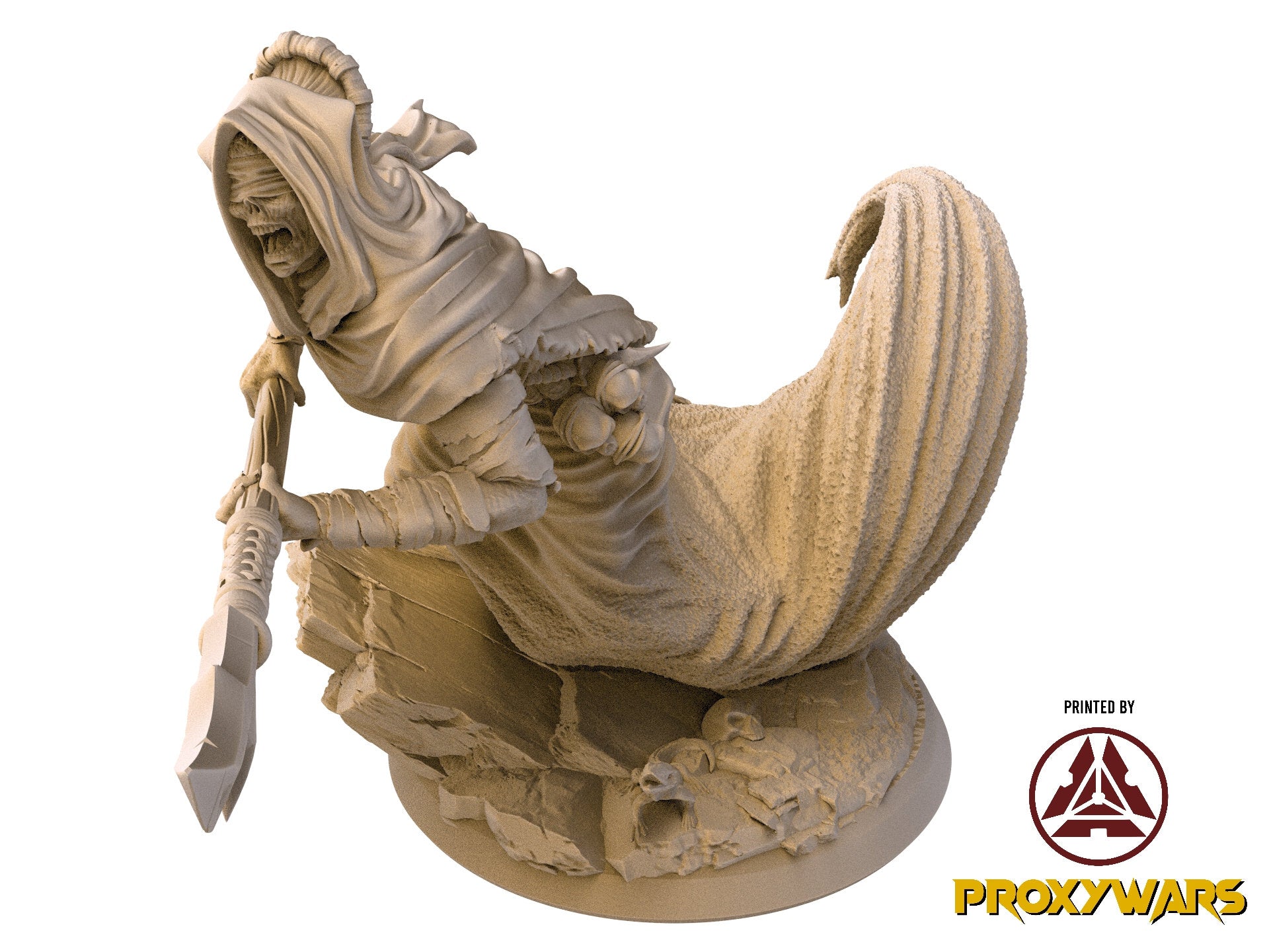 The Silent Sands - Enemy - Serpent Lord, Undead Sorcerer (50 mm), Awakened Shadow Flesh of Gods, for Wargames, Dungeons & Dragons TTRPG