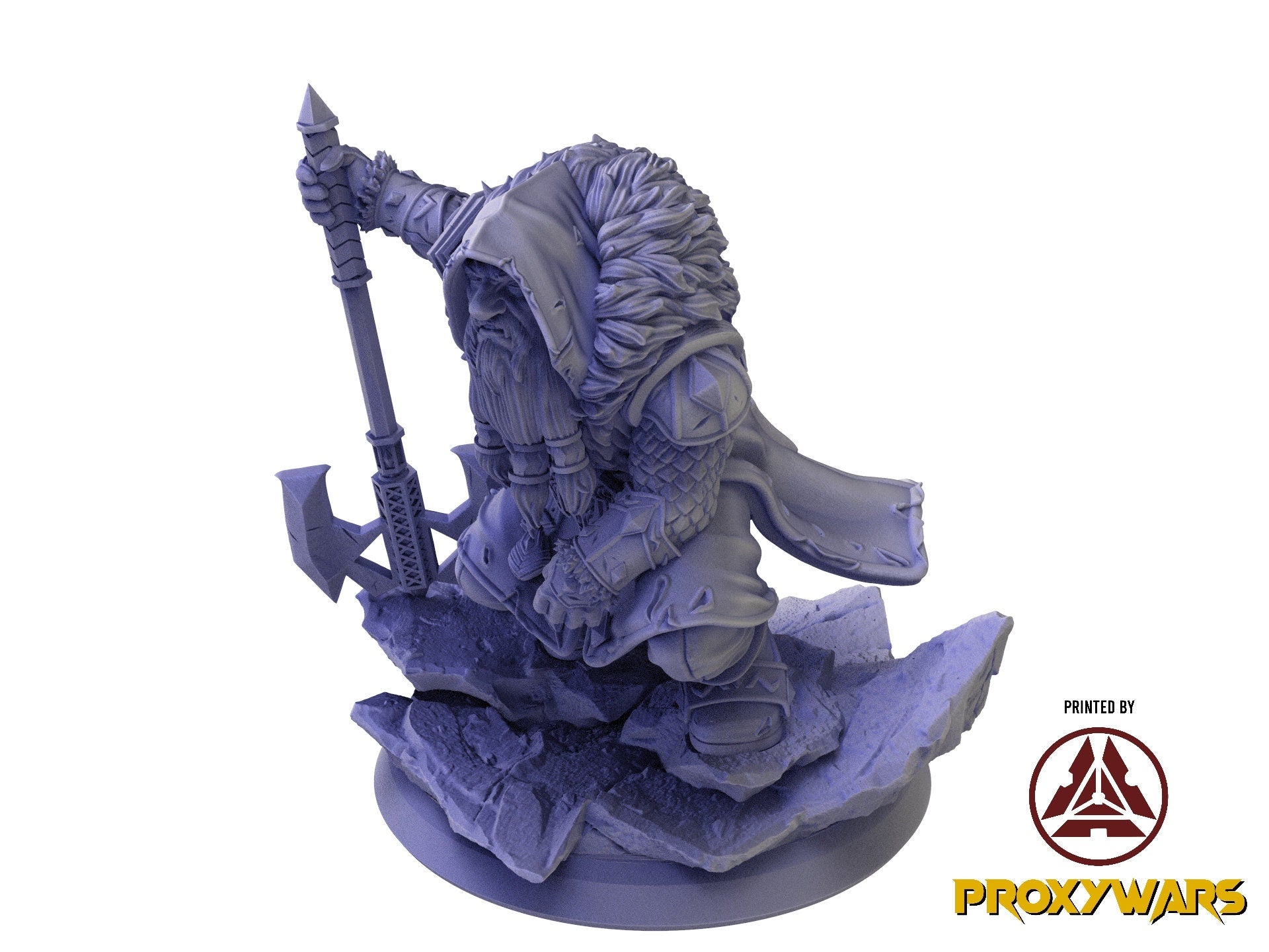 A Stormforged Heaven - Hero - Grimnir, Ravenlord (75 mm), quest for glory, Flesh of Gods, for Wargames, Dungeons & Dragons TTRPG