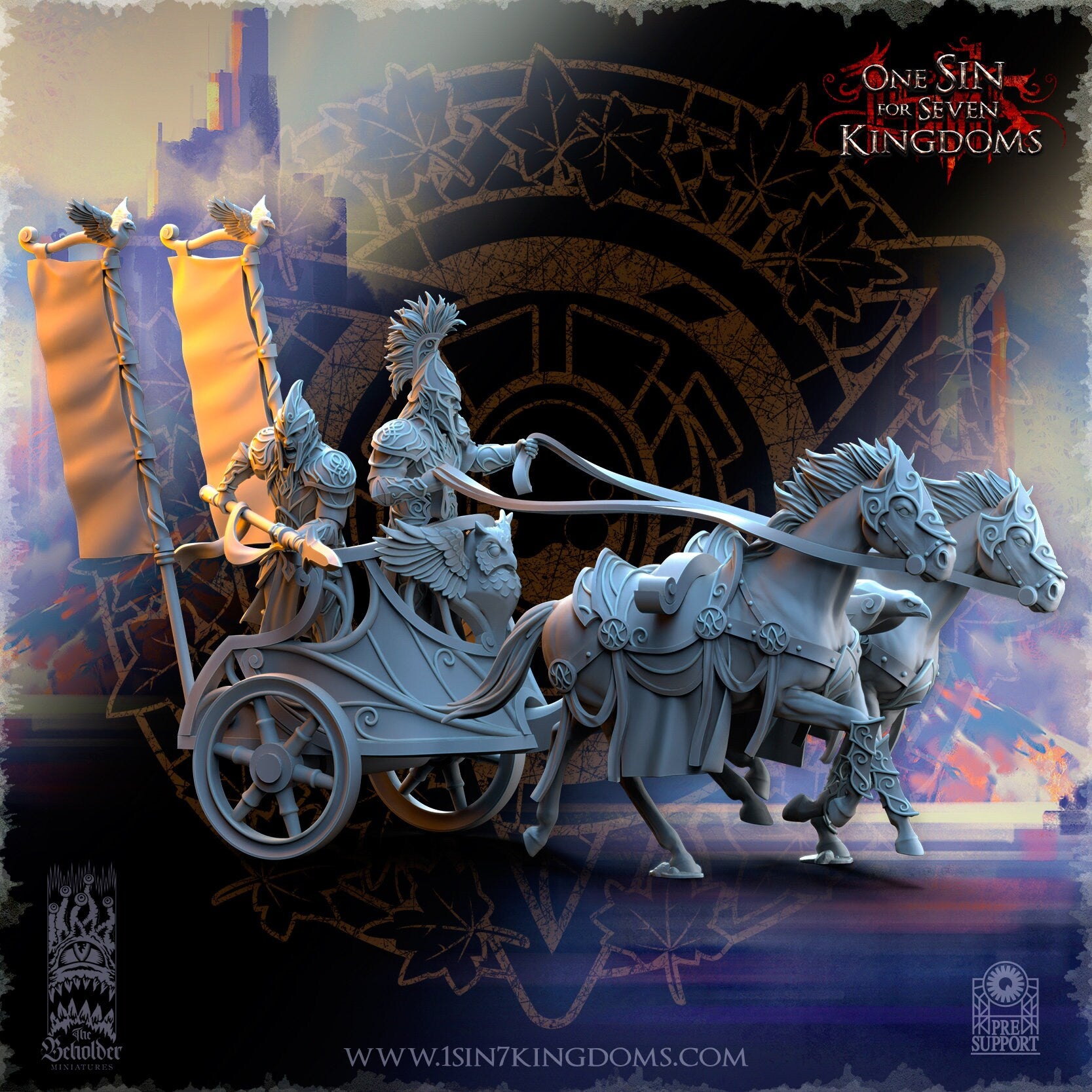 Hight Elves - Silvermoor - Light Chariot, Fantasy elves, usable for 9th Age, Fantasy Battle, Oldhammer, King of war
