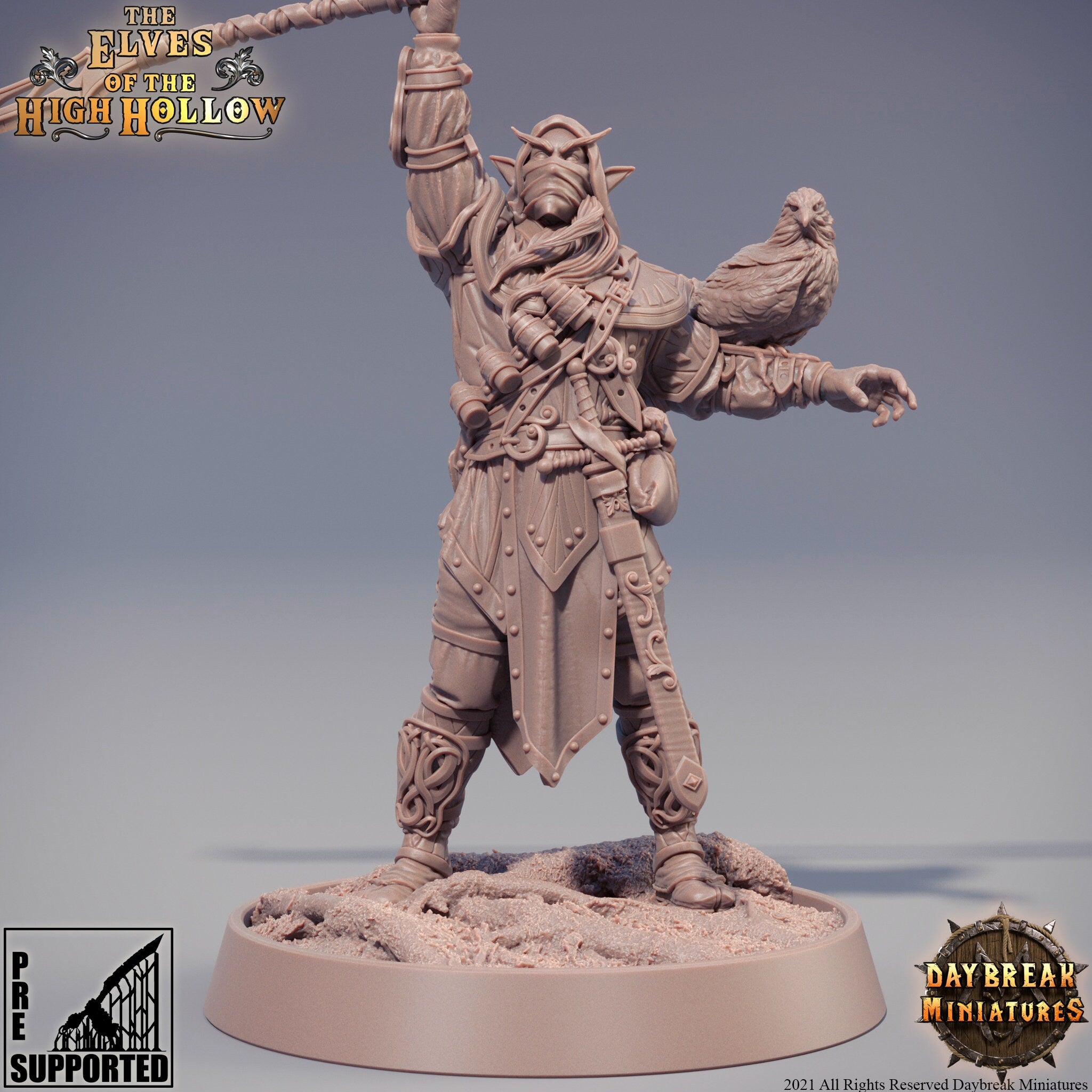 The Elves of the High Hollow - Lindulae of the Higher Branches, quest for glory, DayBreak Miniatures, for Wargames, Dungeons & Dragons TTRPG