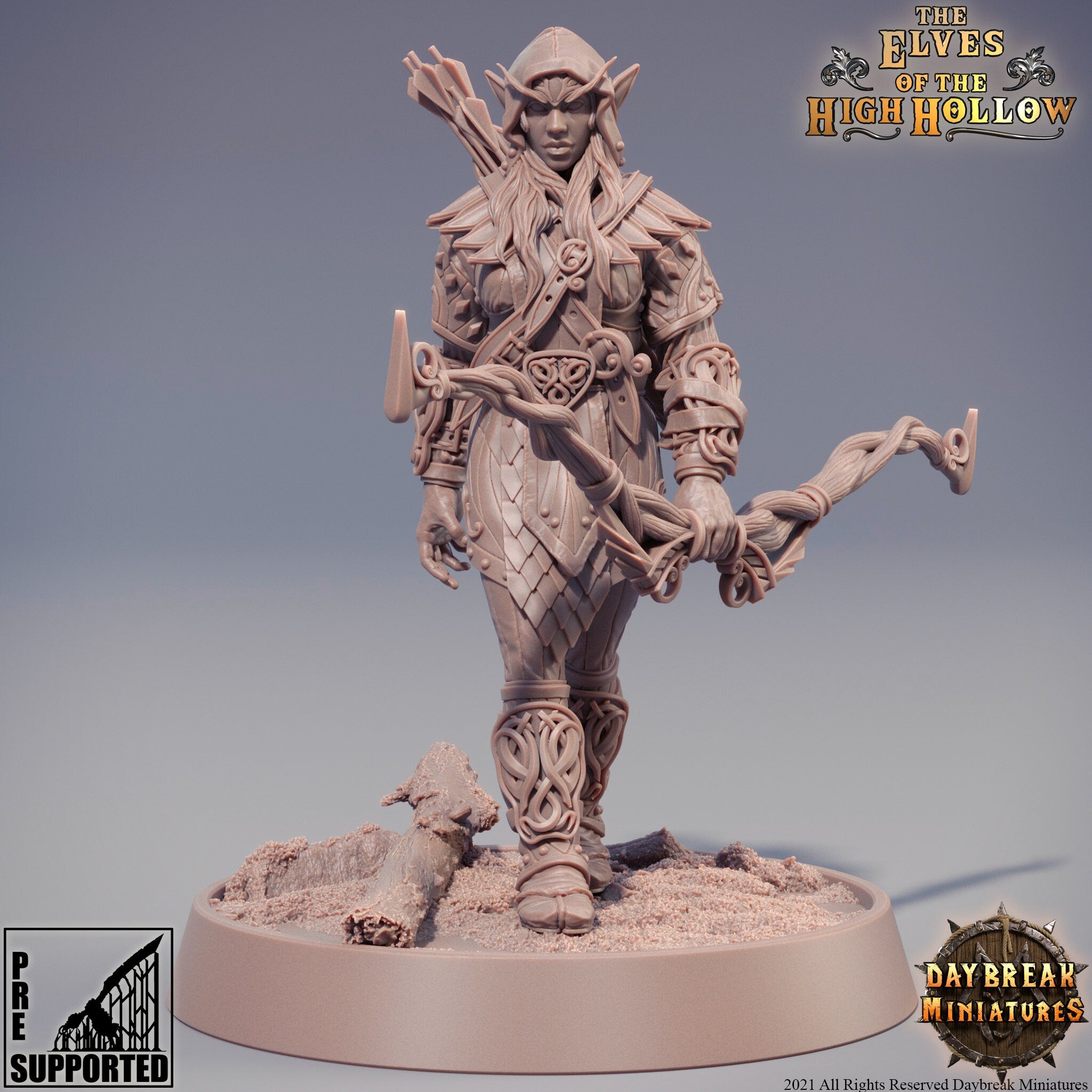 The Elves of the High Hollow - Glaive, son of Faeren, quest for glory, DayBreak Miniatures, for Wargames, Dungeons & Dragons TTRPG