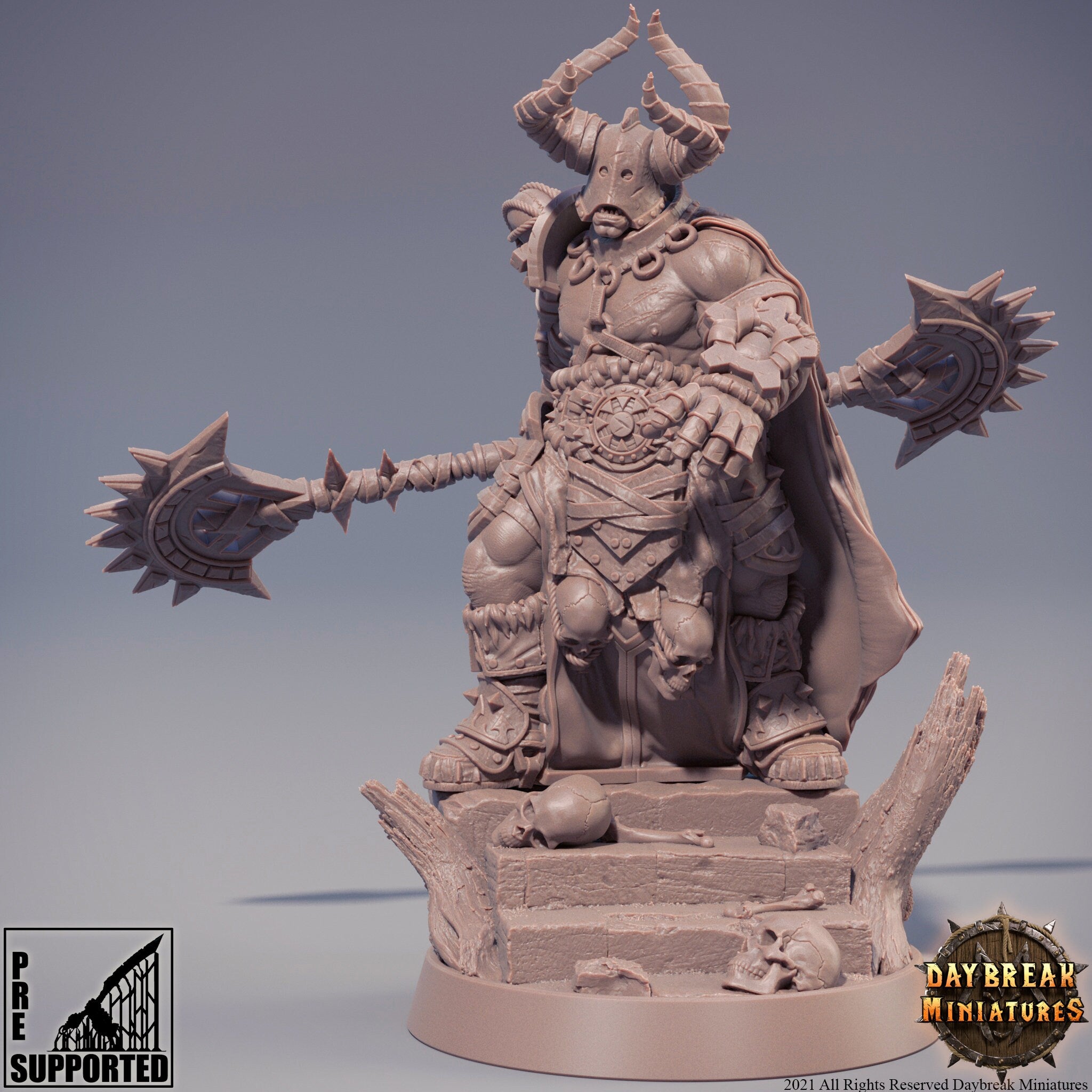 The Chaos Barbarians of Q - Bozonar The Subcertain, quest for glory, DayBreak Miniatures, for Wargames, Dungeons & Dragons TTRPG