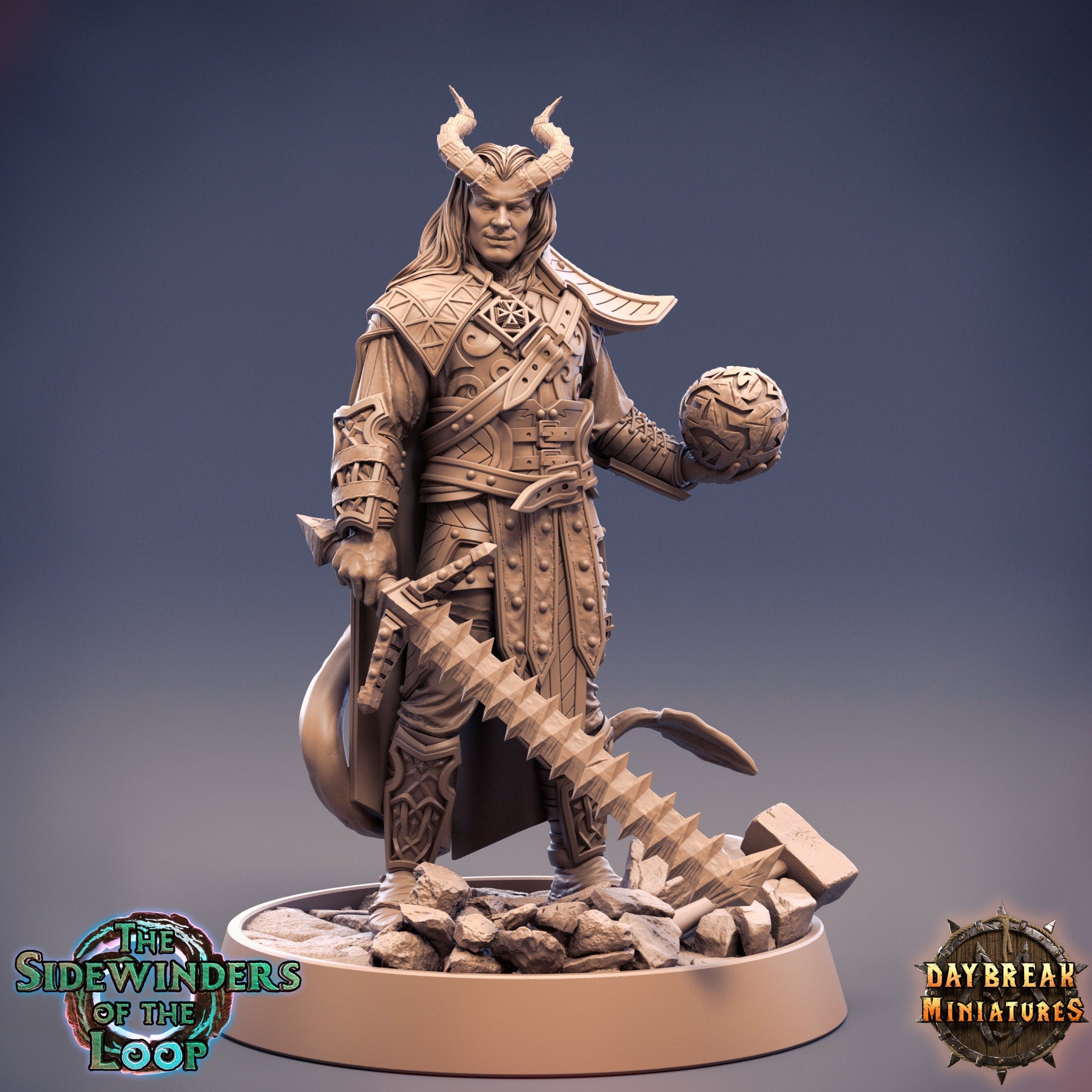 Tieflings The Sidewinders of the Loop - Noosher Neverprey, quest for glory, DayBreak Miniatures, for Wargames, Dungeons & Dragons TTRPG