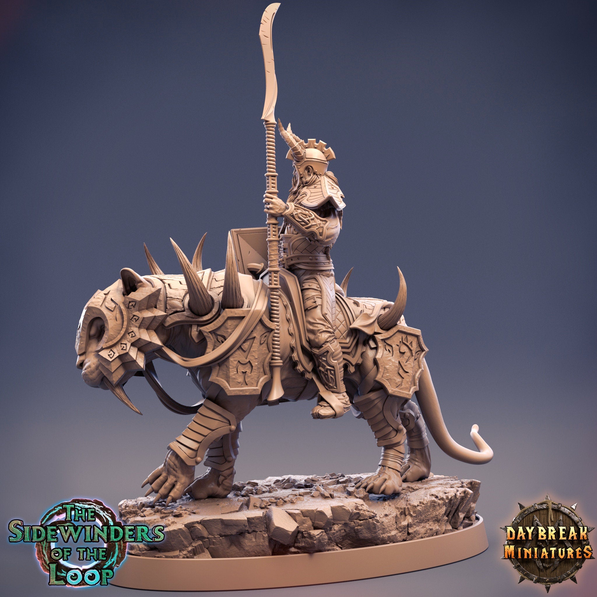 Tieflings The Sidewinders of the Loop - Lord Runo Stryfe, quest for glory, DayBreak Miniatures, for Wargames, Dungeons & Dragons TTRPG