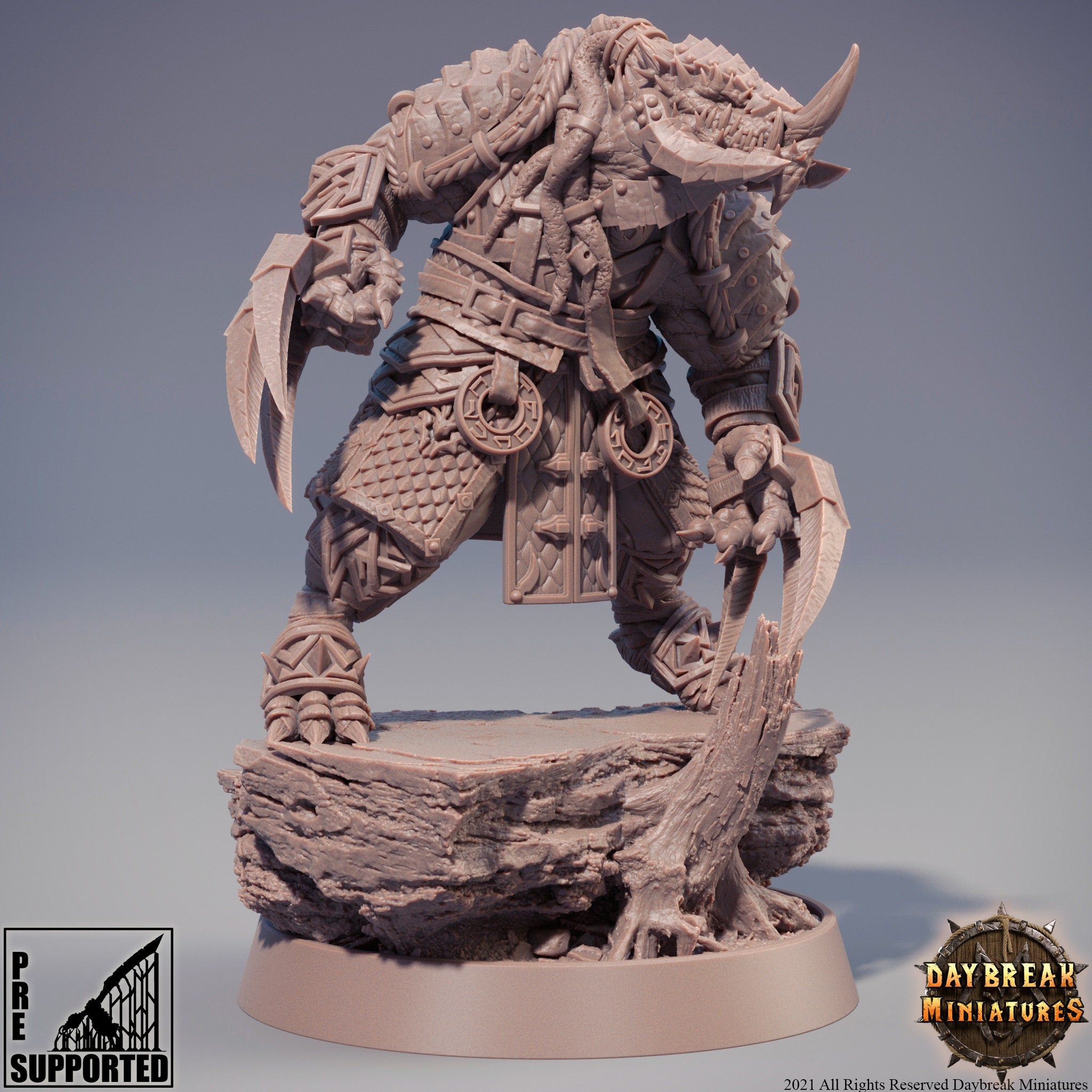 Dragonborn The Stoneborn of the Fire - Toopaza Deepcutter, quest for glory, DayBreak Miniatures, for Wargames, Dungeons & Dragons TTRPG