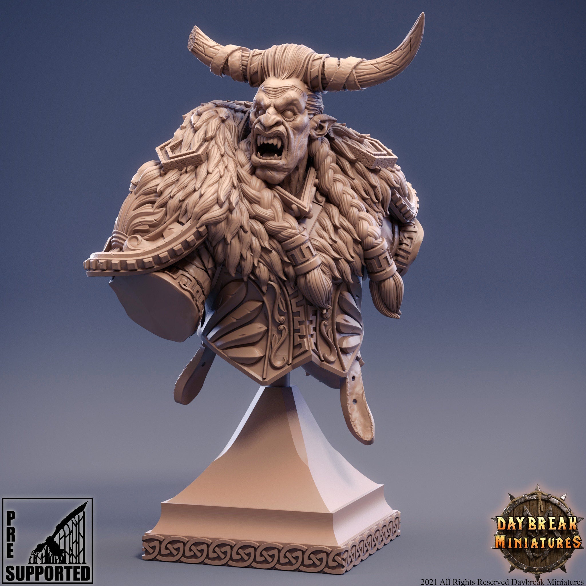 Kingan Krust - BUST, quest for glory, DayBreak Miniatures, for Wargames, Dungeons & Dragons TTRPG