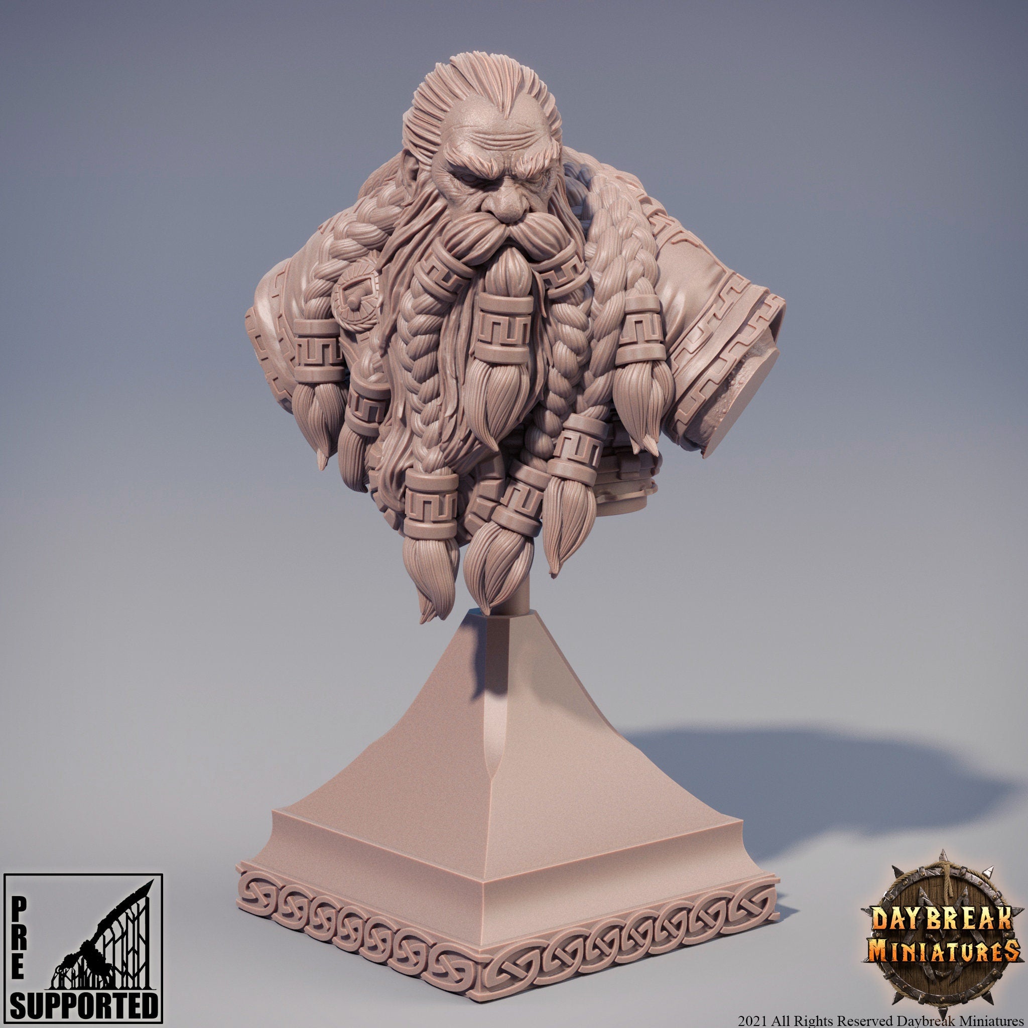 Higgurath Doubleslit - BUST, quest for glory, DayBreak Miniatures, for Wargames, Dungeons & Dragons TTRPG