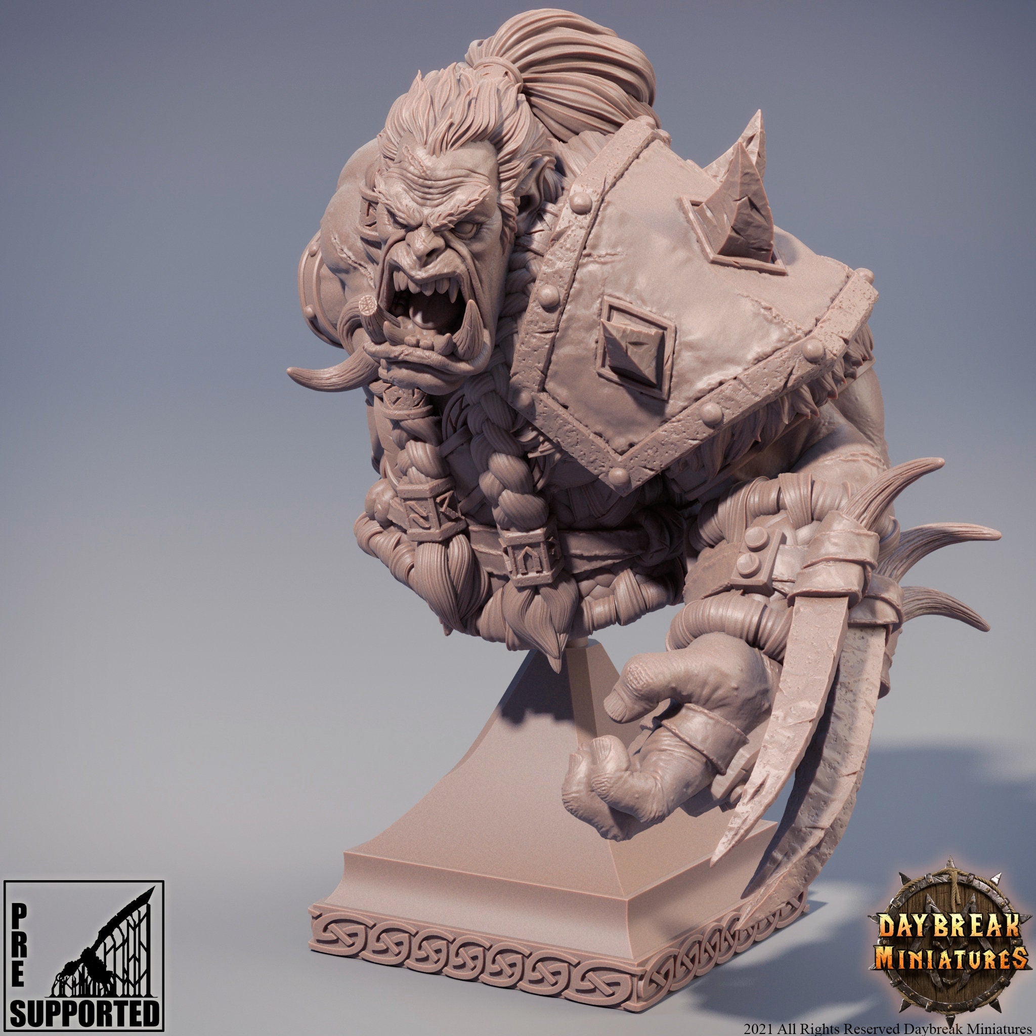 Higgurath Doubleslit - BUST, quest for glory, DayBreak Miniatures, for Wargames, Dungeons & Dragons TTRPG
