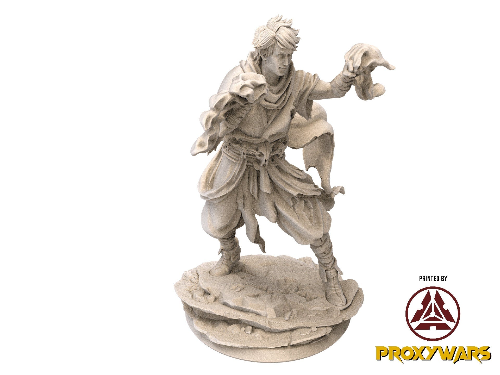 Fists Of Fury - Enemy - Swordsman from Nowhere (Medium - 25 mm), Flesh of Gods, for Wargames, Dungeons & Dragons TTRPG