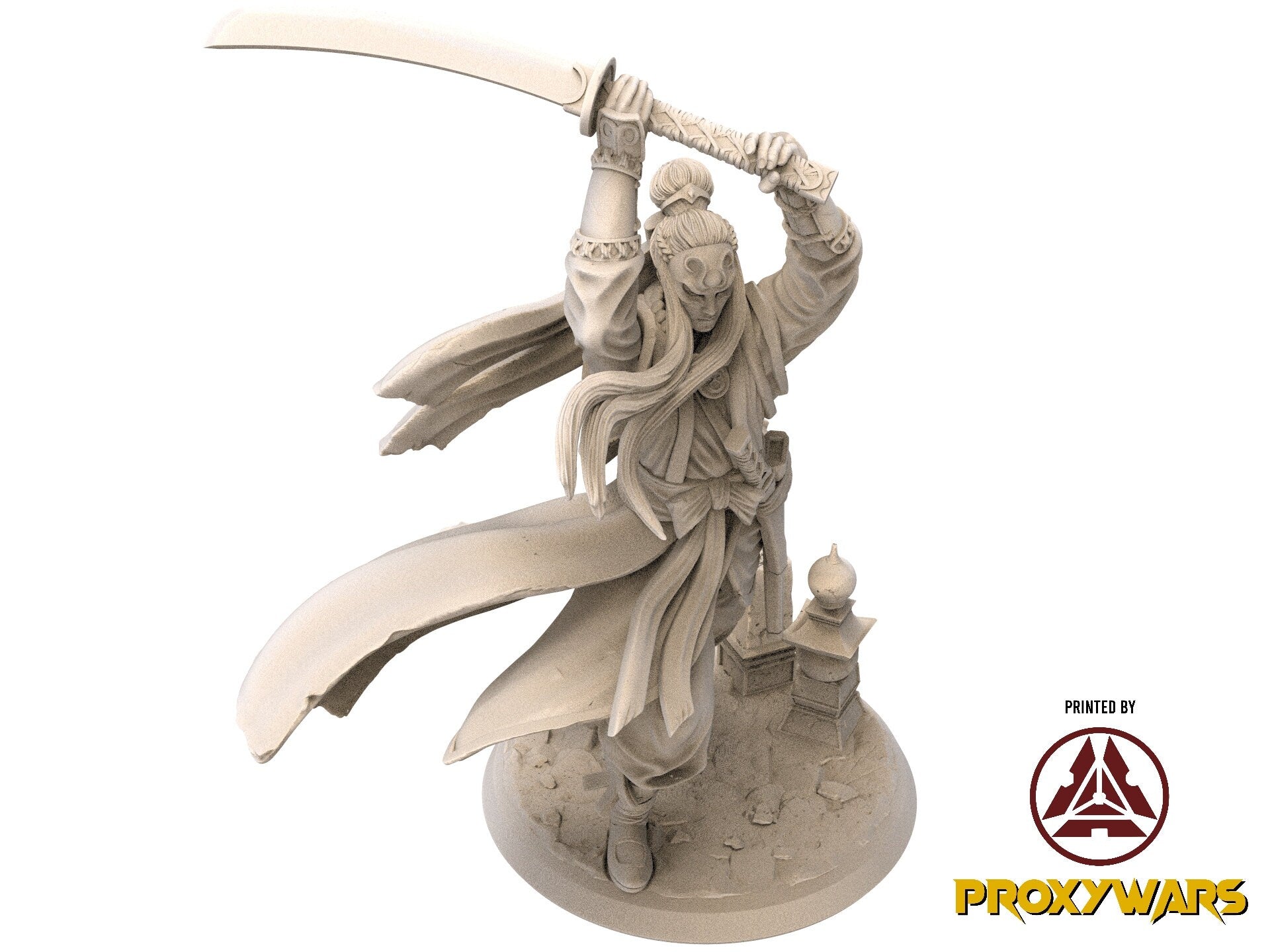 Fists Of Fury - Hero - Xu Quin, Skyward Dragon Champion (Medium - 25 mm), Flesh of Gods, for Wargames, Dungeons & Dragons TTRPG