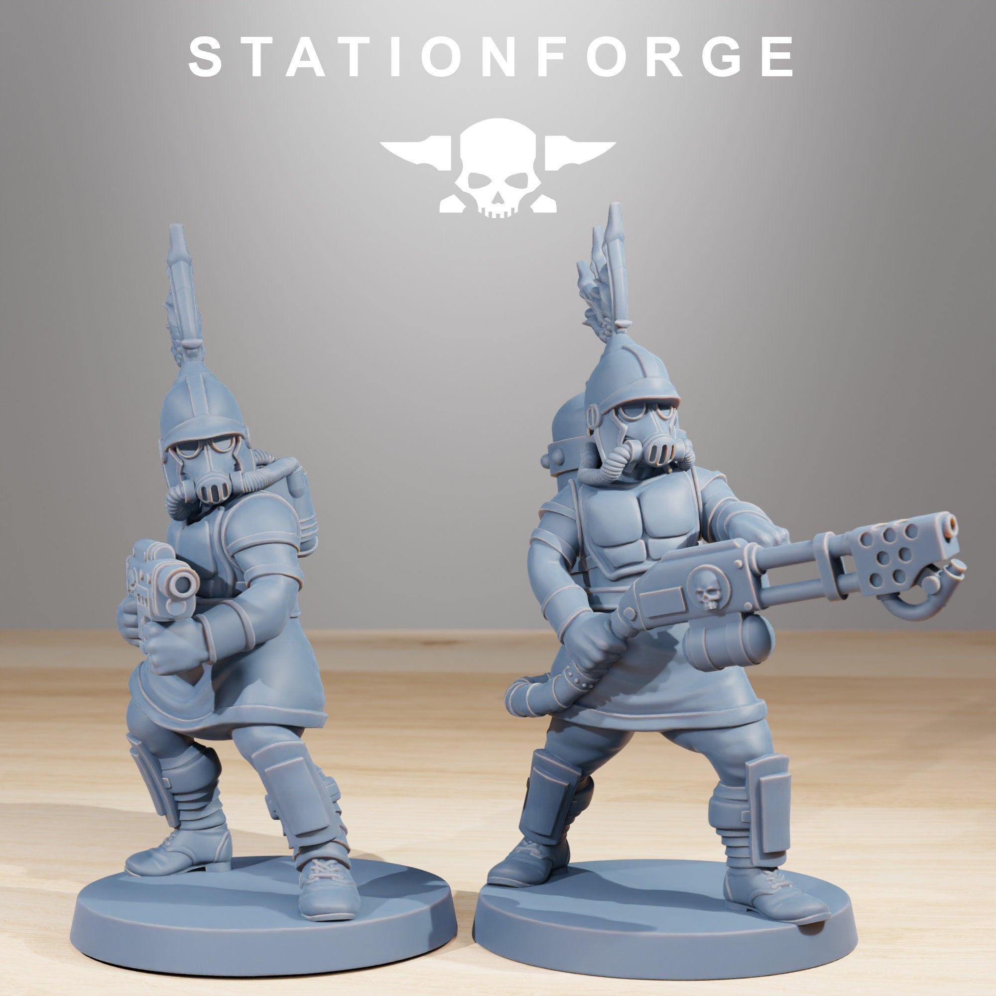 Grimguard - Snipers, mechanized infantry, post apocalyptic empire, usable for tabletop wargame.