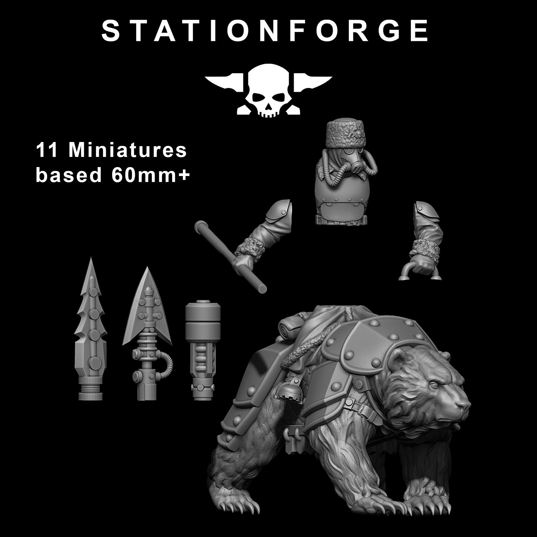 Grimguard - Snipers, mechanized infantry, post apocalyptic empire, usable for tabletop wargame.