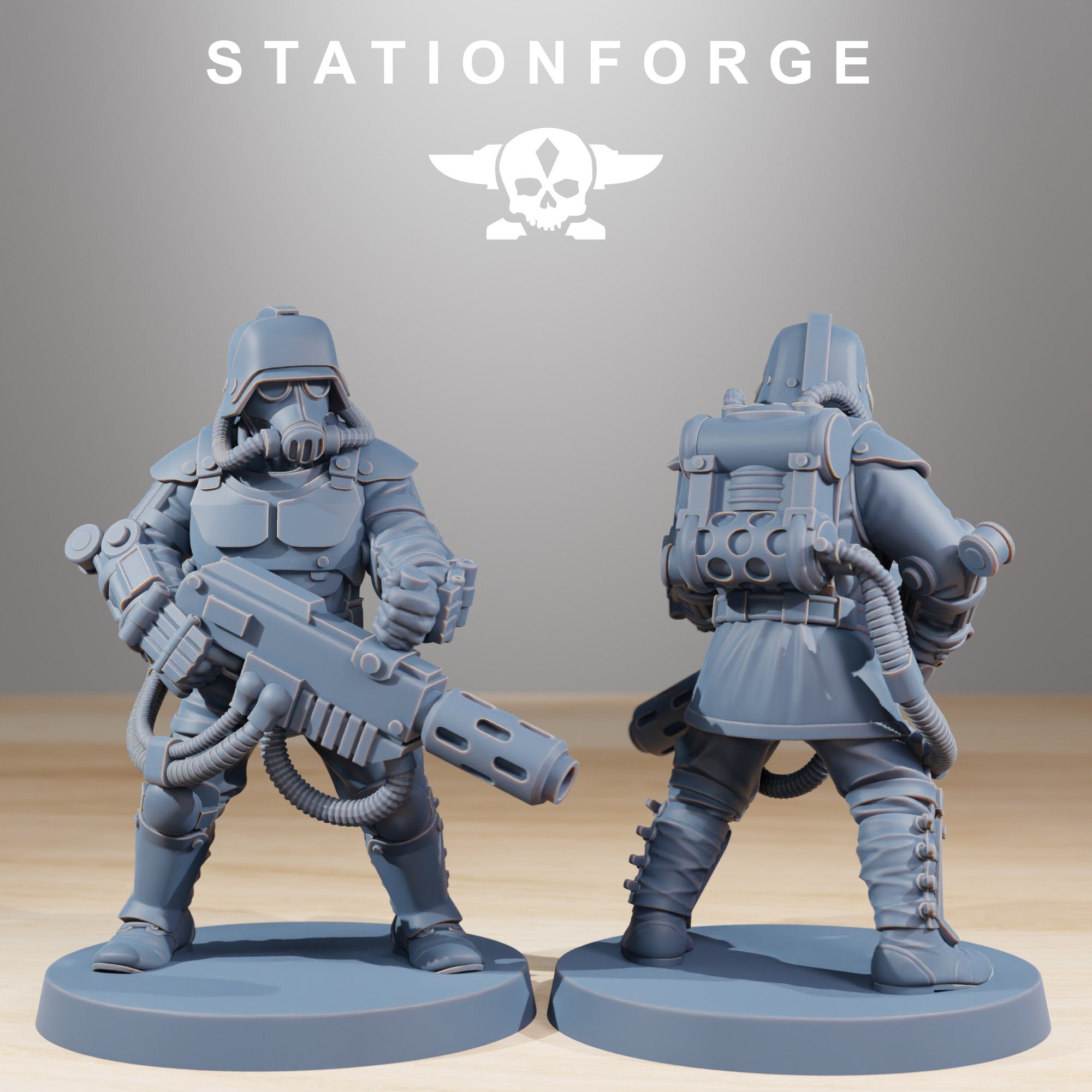Grimguard - Snipers, mechanized infantry, post apocalyptic empire, usable for tabletop wargame.