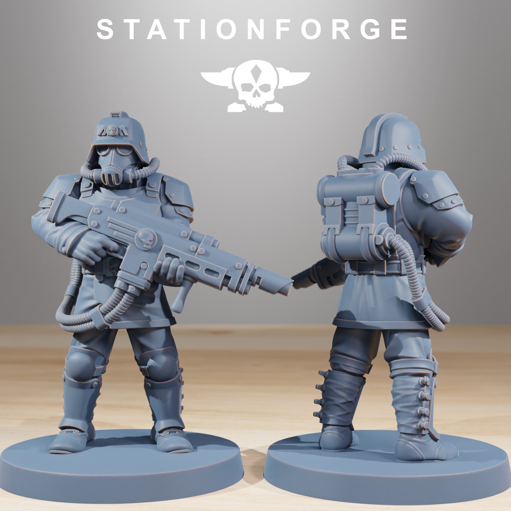 Grimguard - Snipers, mechanized infantry, post apocalyptic empire, usable for tabletop wargame.