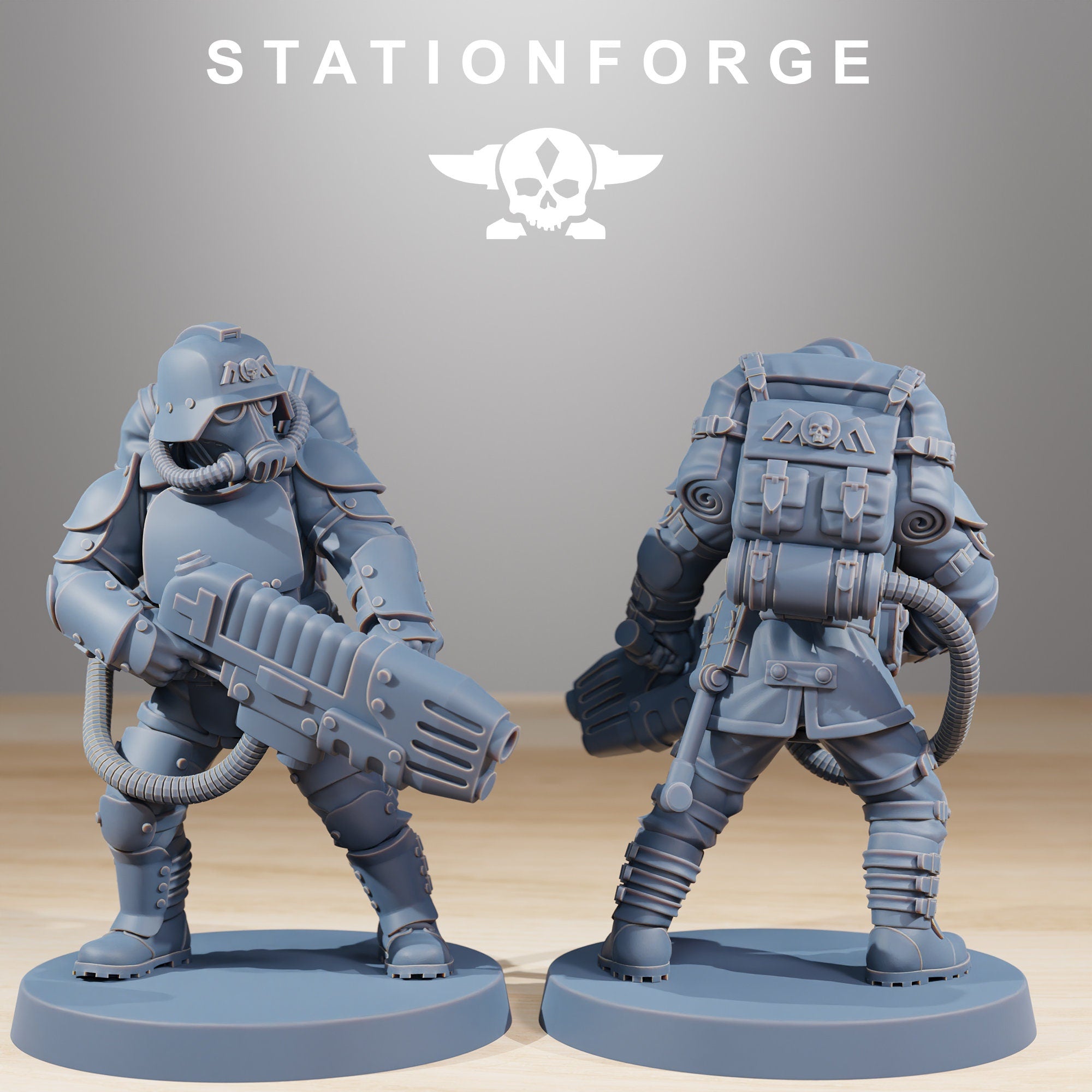 Grimguard - Snipers, mechanized infantry, post apocalyptic empire, usable for tabletop wargame.