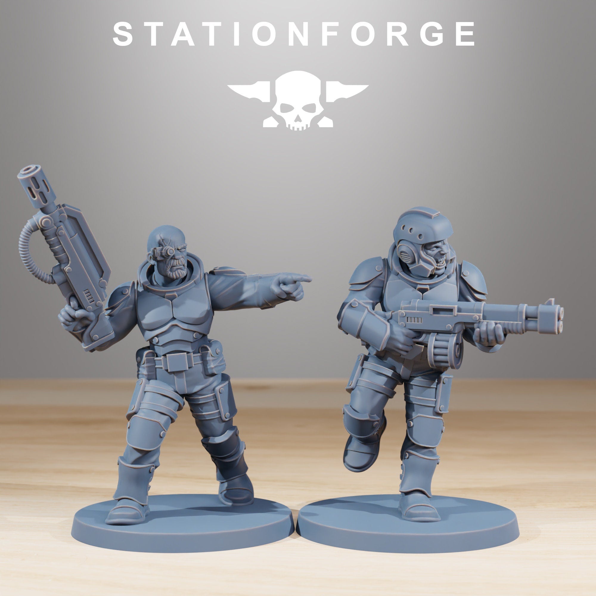 Vaskar - Infantry Builder kit, mechanized infantry, post apocalyptic empire, usable for tabletop wargame.