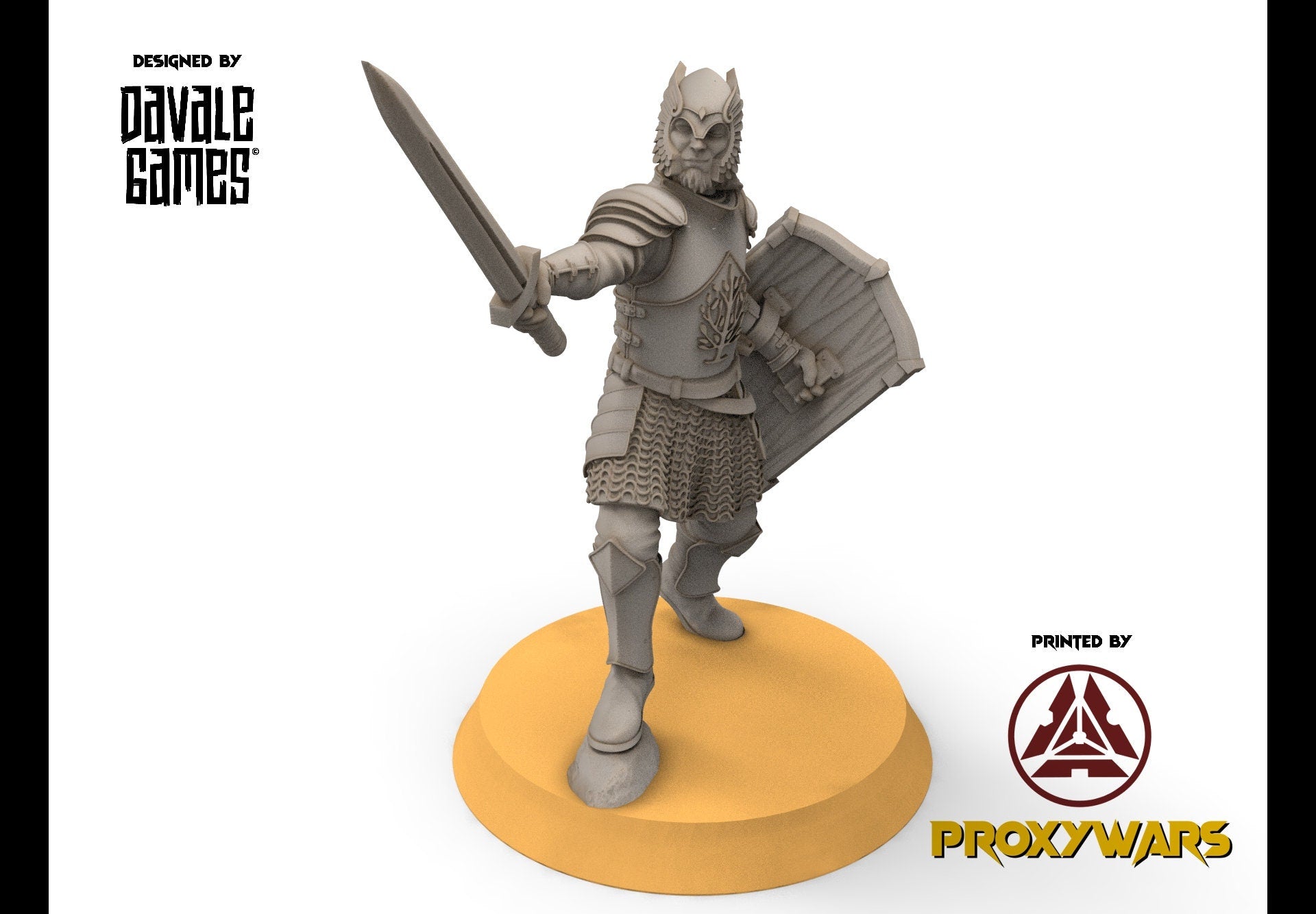 Gandor - Grey Castle Warriors with swords, Protectors of the Shire, Dune Din, Bowmen, Scouts miniatures for wargame D&D, Lotr...