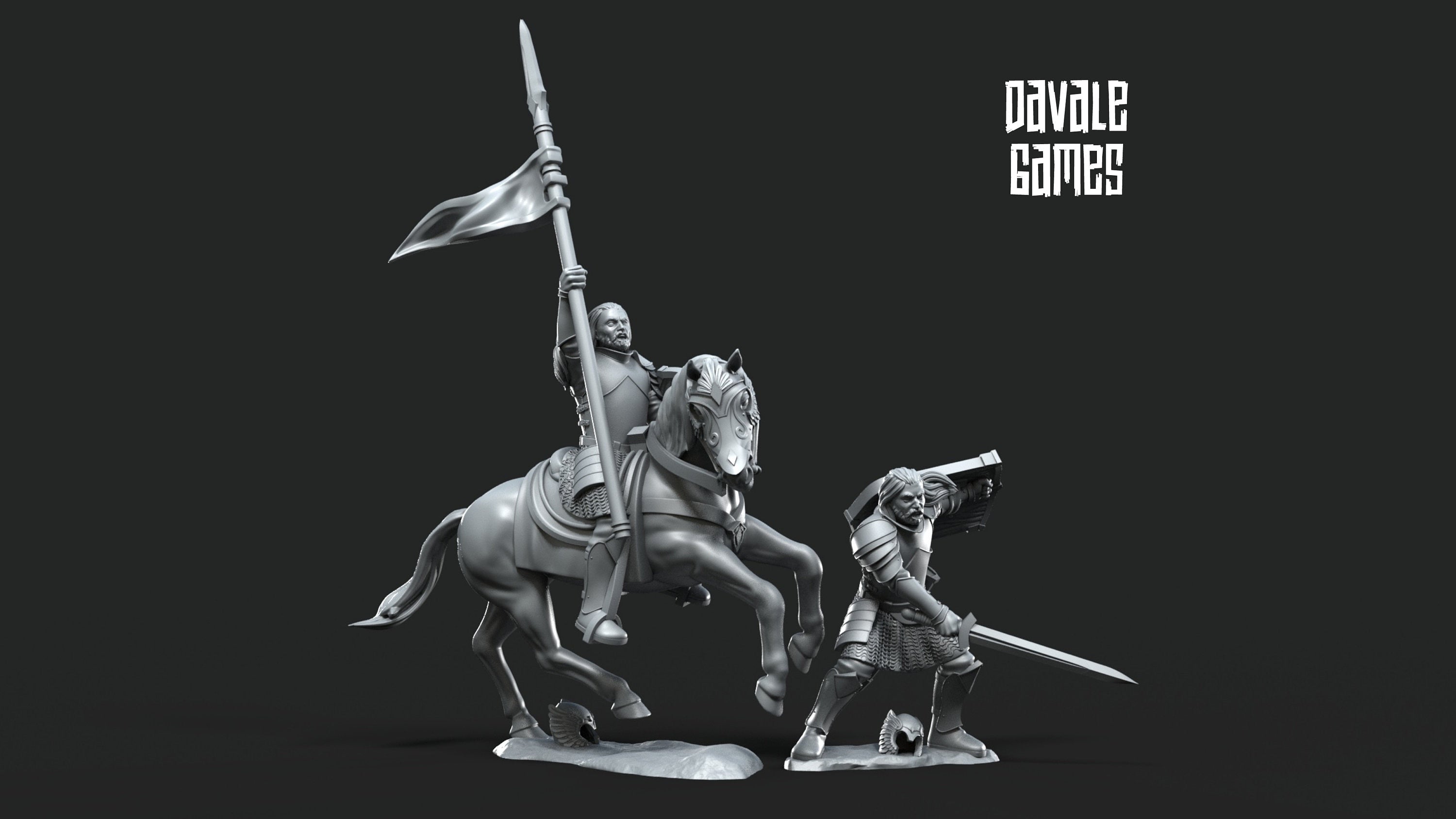 Gandor - Rangers of the North, Protectors of the Shire, Dune Din, Misty Mountains, Bowmen, Scouts miniatures for wargame D&D, Lotr...