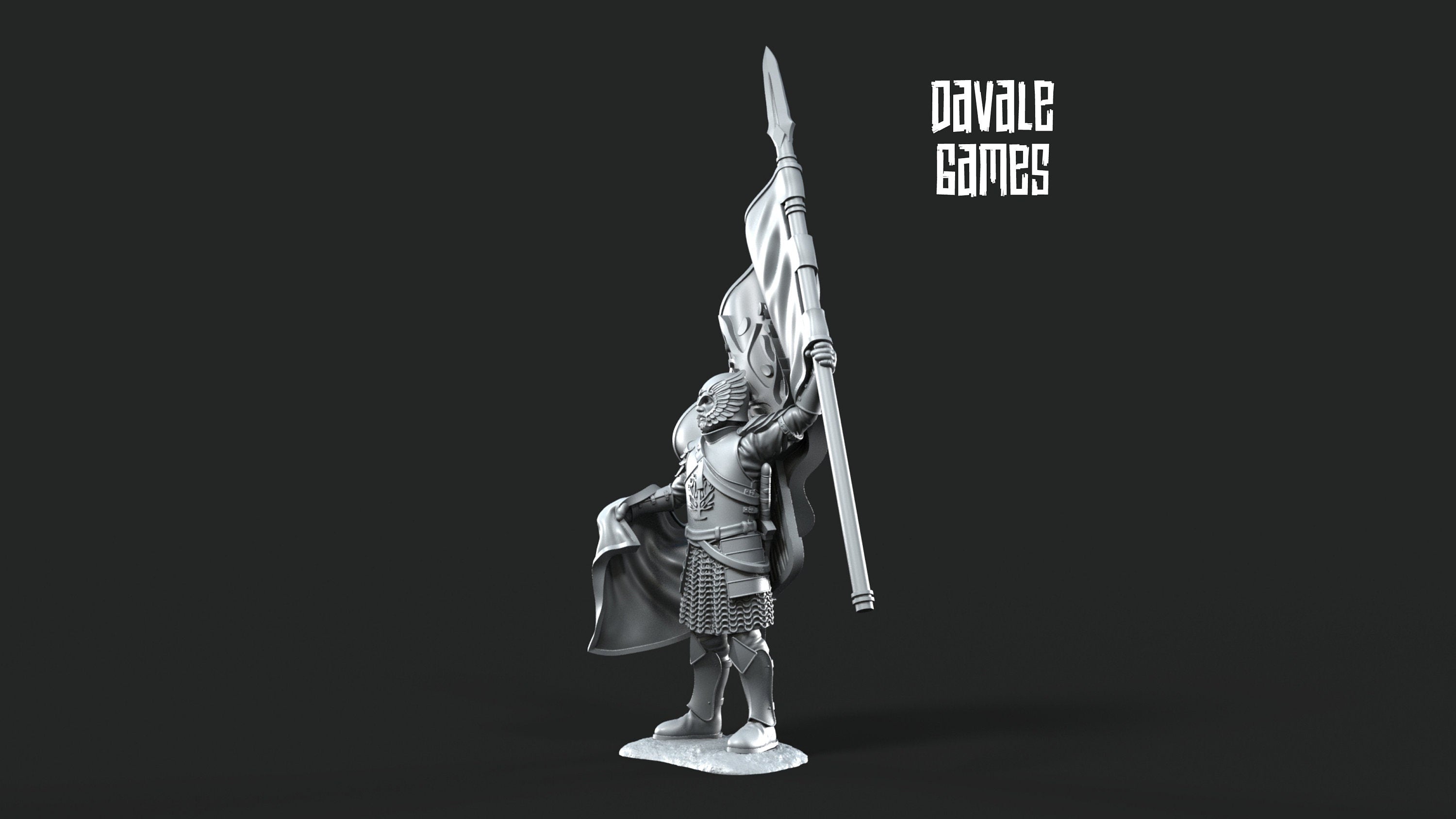 Gandor - Grey Castle Banner, Protectors of the Shire, Dune Din, Bowmen, Scouts miniatures for wargame D&D, Lotr...