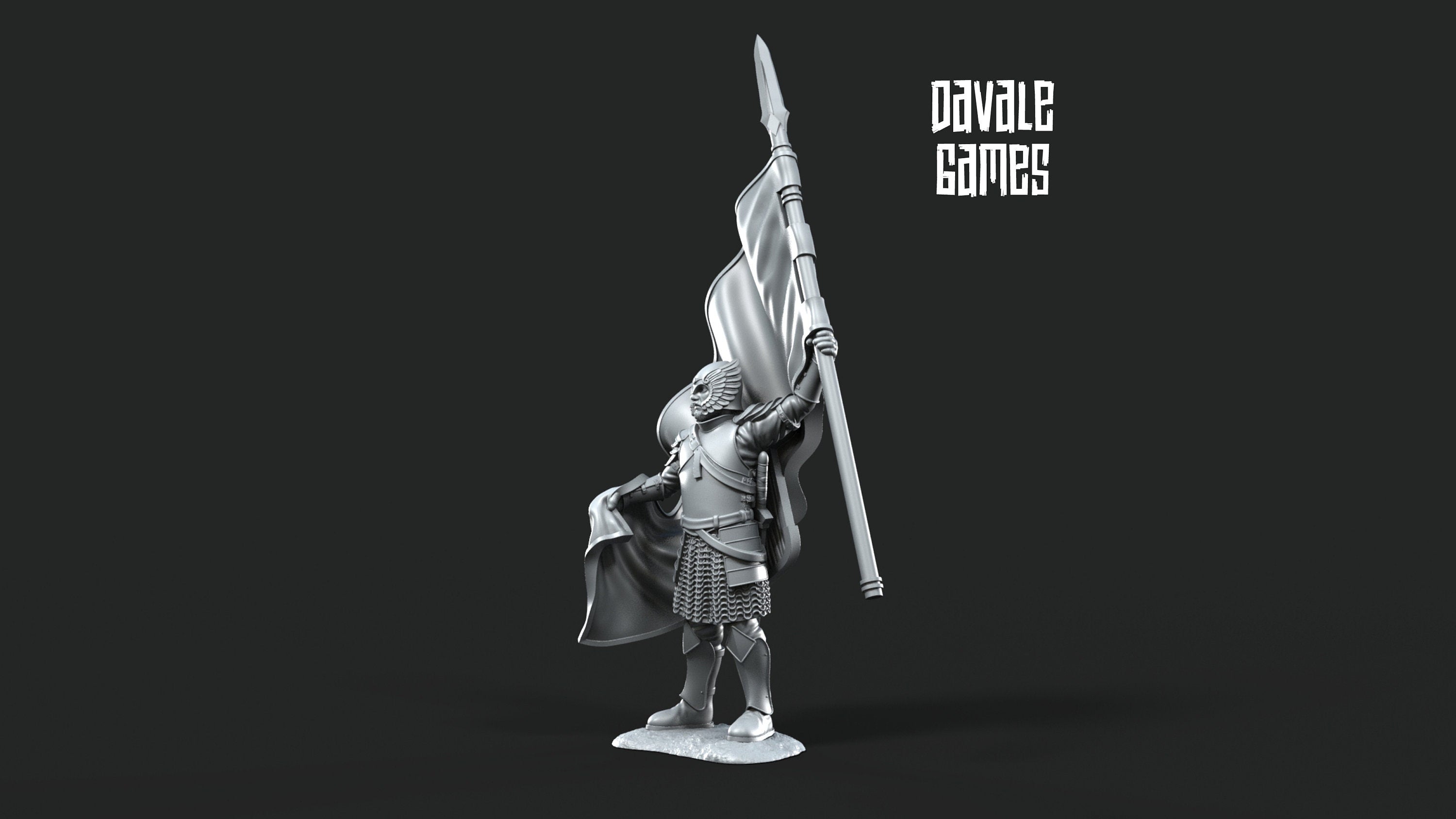 Gandor - Grey Castle Banner, Protectors of the Shire, Dune Din, Bowmen, Scouts miniatures for wargame D&D, Lotr...