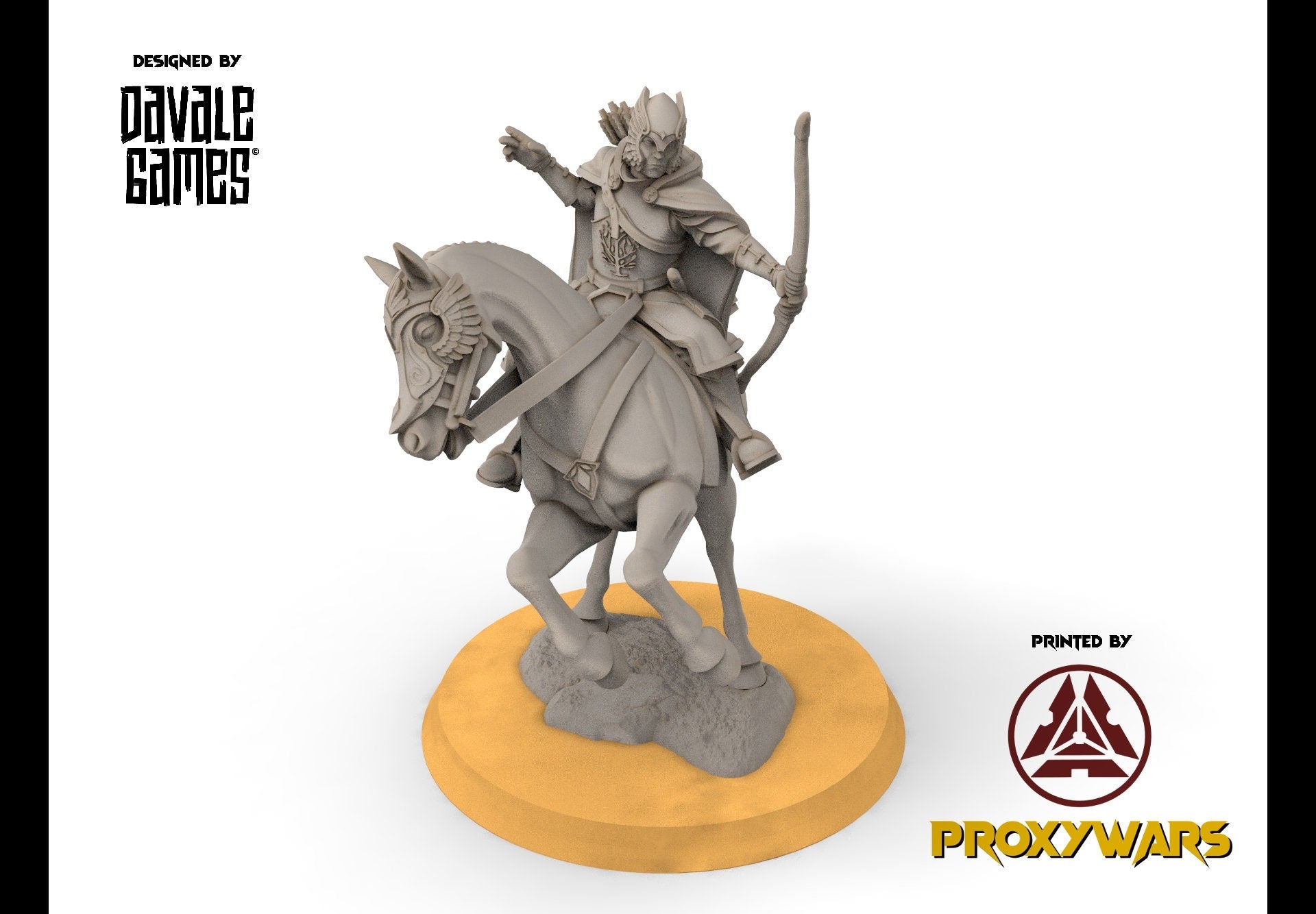 Gandor - Grey Castle Court Guards Mounted, Protectors of the Shire, Dune Din, Bowmen, Scouts miniatures for wargame D&D, Lotr...