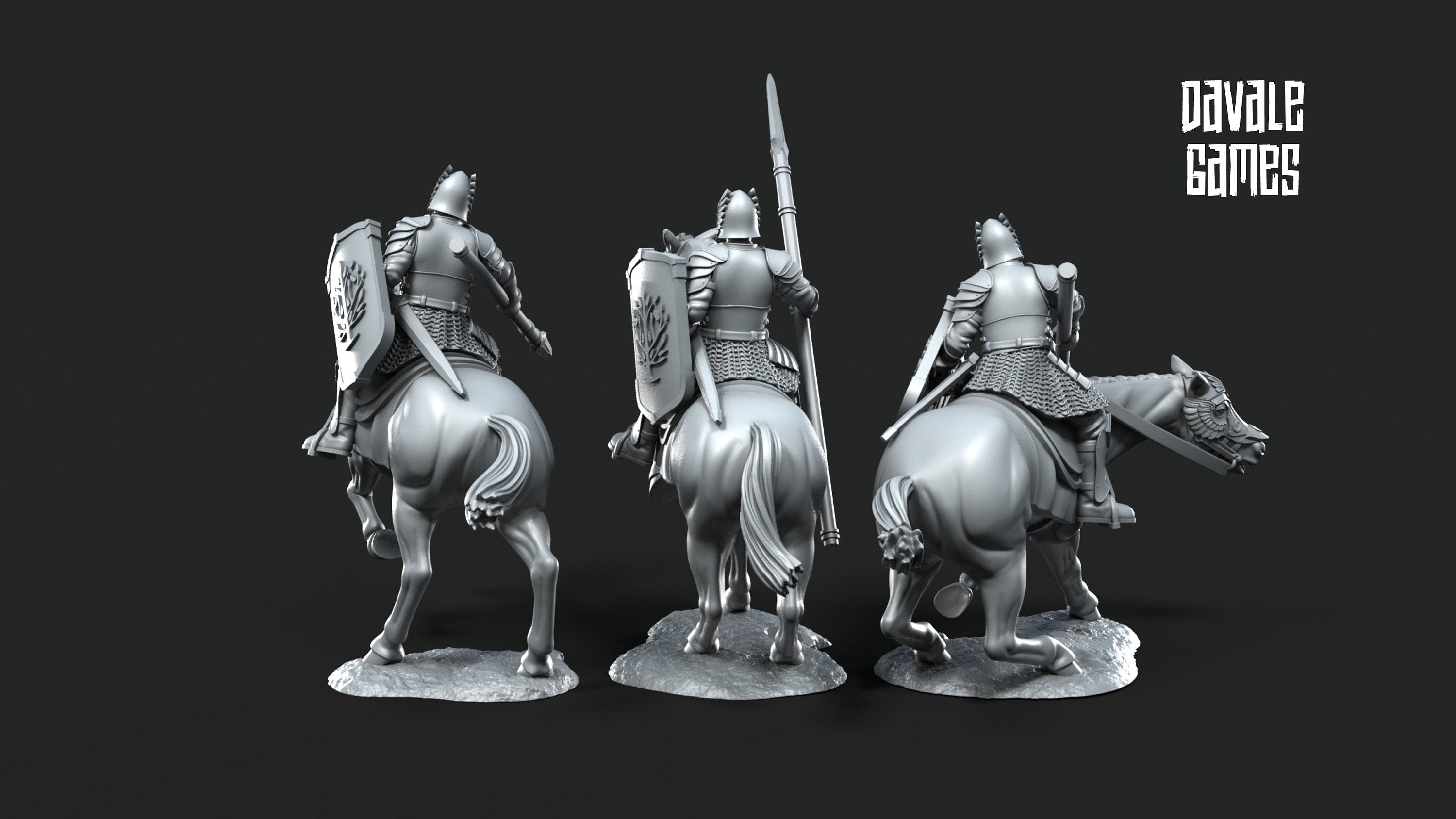 Gandor - Grey Castle Knights, Protectors of the Shire, Dune Din, Bowmen, Scouts miniatures for wargame D&D, Lotr...