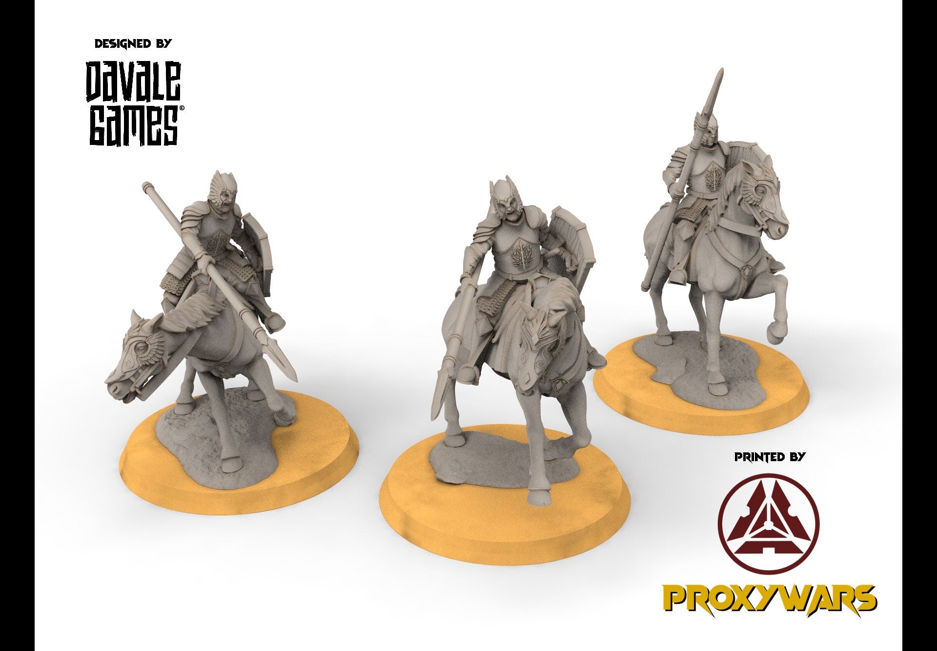 Gandor - Grey Castle Knights, Protectors of the Shire, Dune Din, Bowmen, Scouts miniatures for wargame D&D, Lotr...