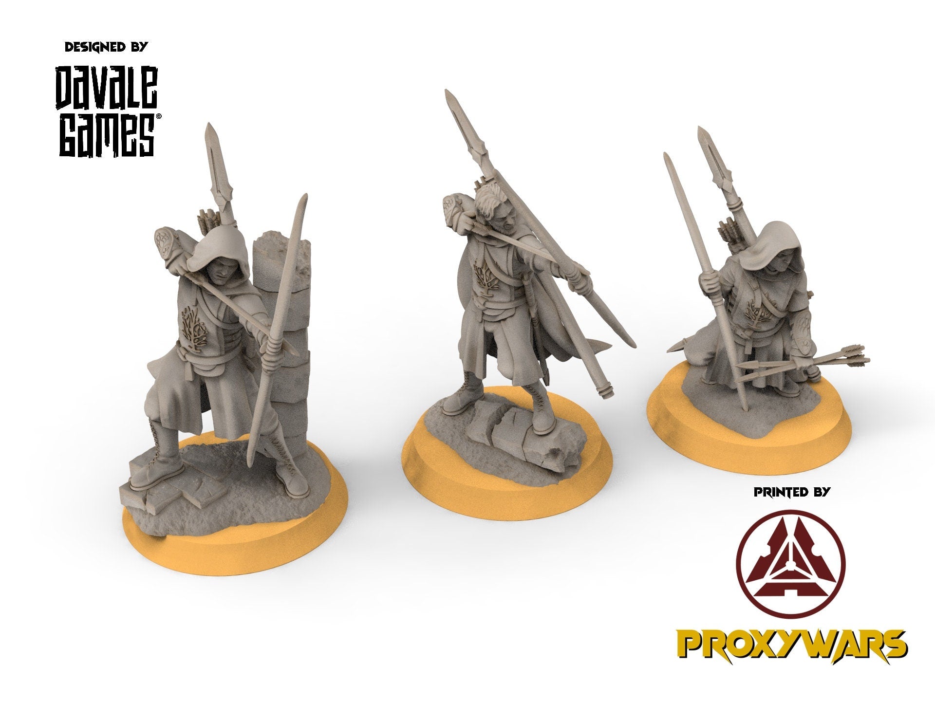 Gandor - Grey Castle Rangers, Protectors of the Shire, Dune Din, Bowmen, Scouts miniatures for wargame D&D, Lotr...