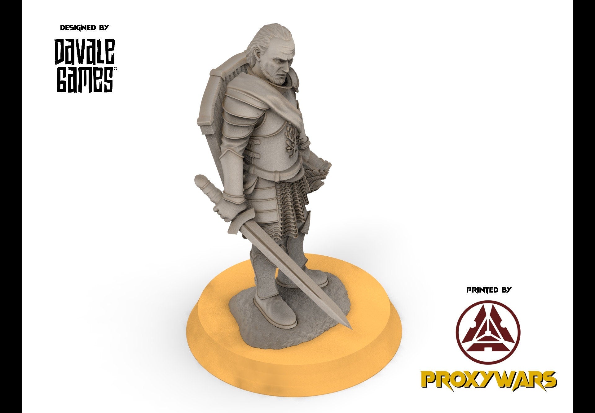 Gandor - Veteran Grey Castle Captain V1, Protectors of the Shire, Dune Din, Bowmen, Scouts miniatures for wargame D&D, Lotr...