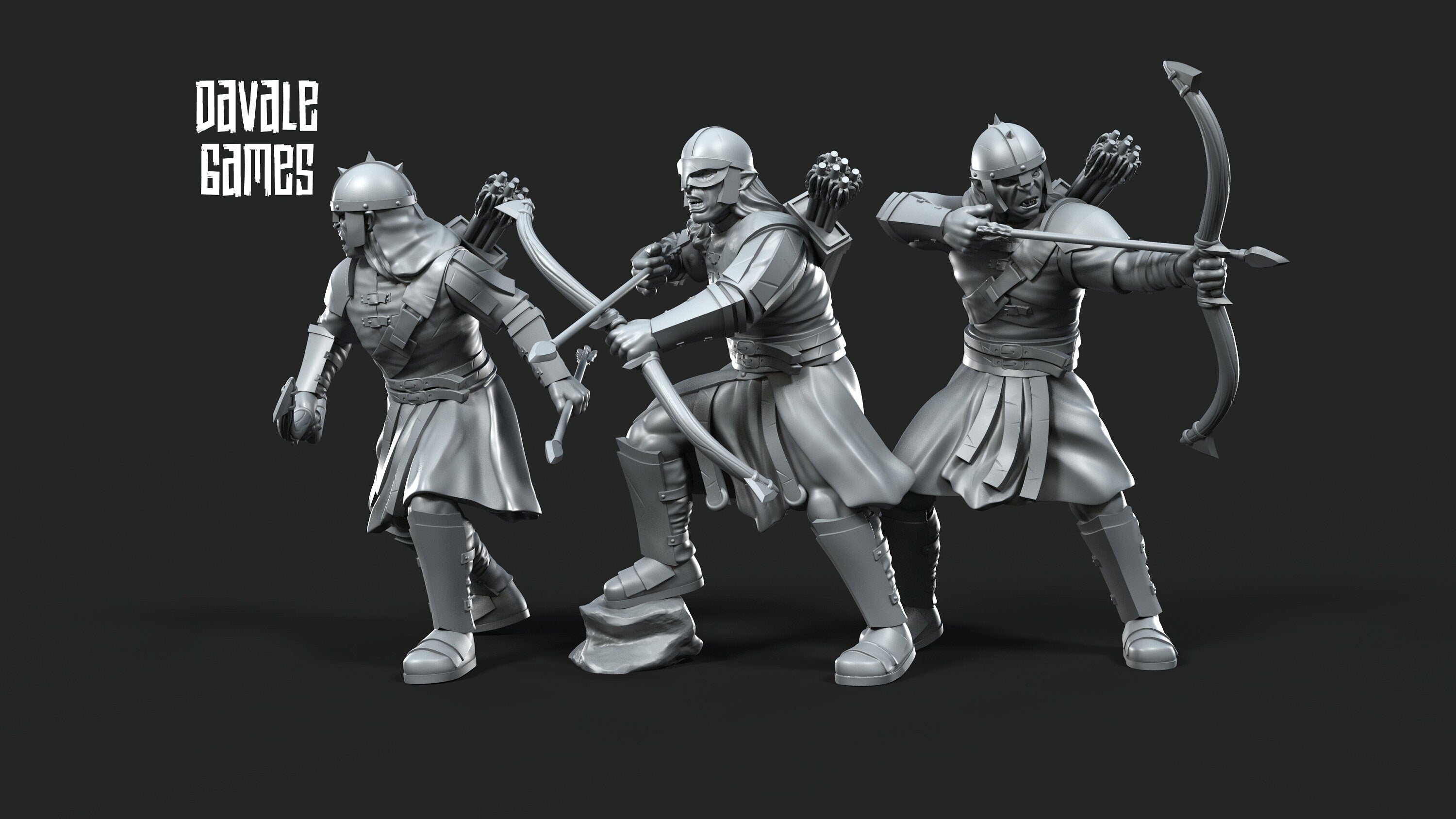 Orc horde - Super orcs spearmen, Orc warriors warband, Middle rings miniatures pour wargame D&D, SDA...