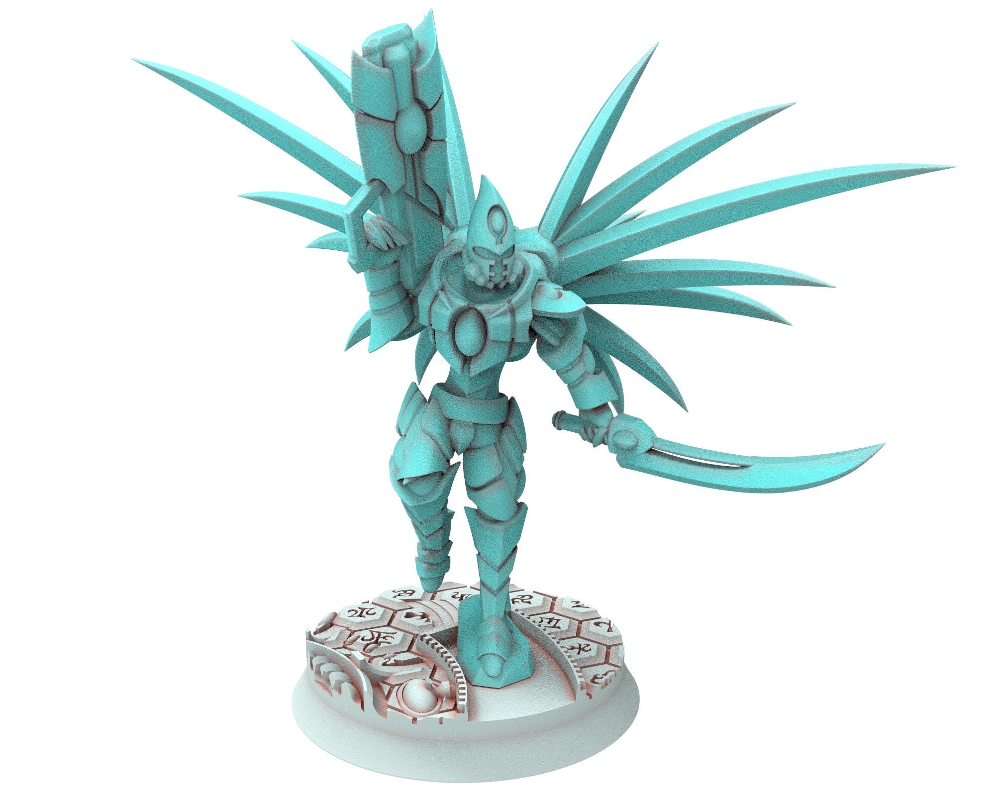 Space Elves - Flying Warriors & Boss modular miniature - Tech Elves Edge Miniatures, The Cursed Dimension