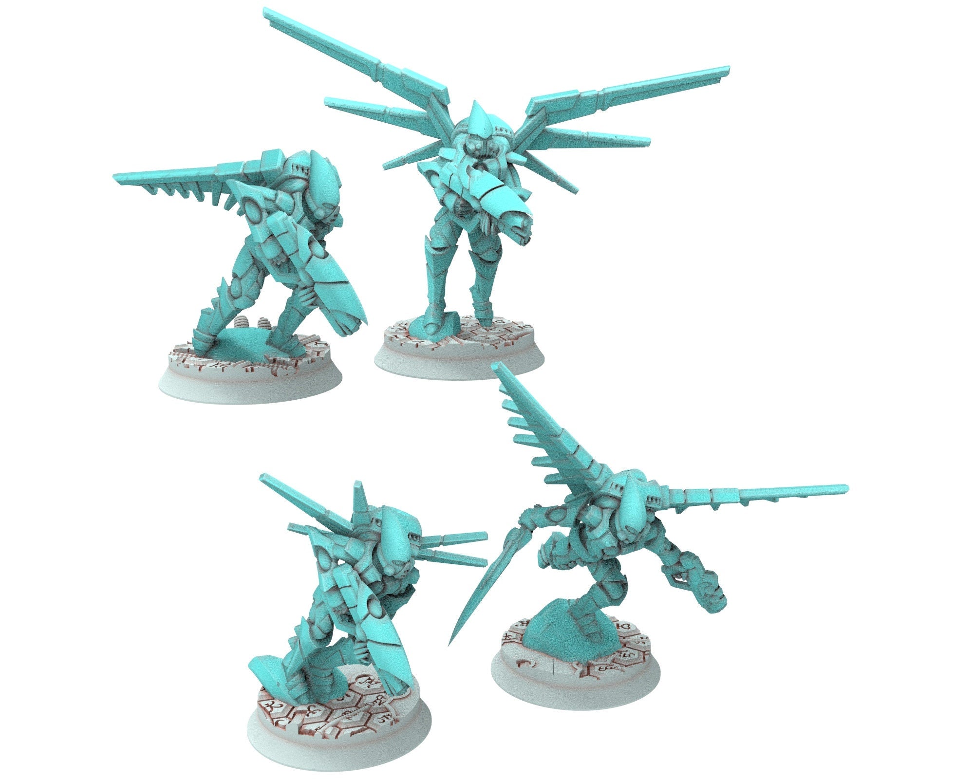 Space Elves - Flying Boss modular miniature - Tech Elves Edge Miniatures, The Cursed Dimension