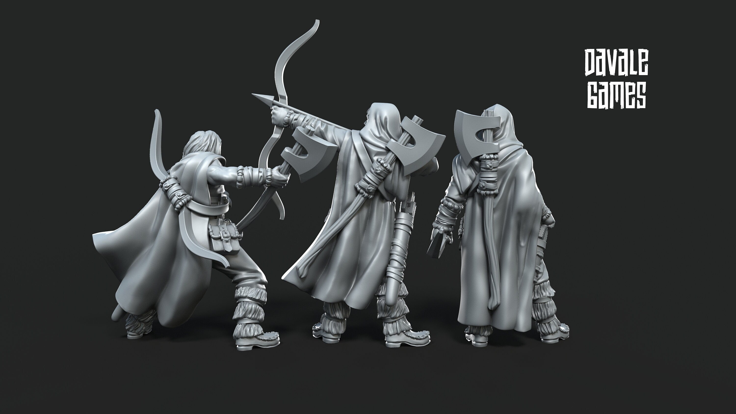 Bearings - 6x Bearmen on foot - Fantasy, davale games, for Wargames, Pathfinder, Dungeons & Dragons