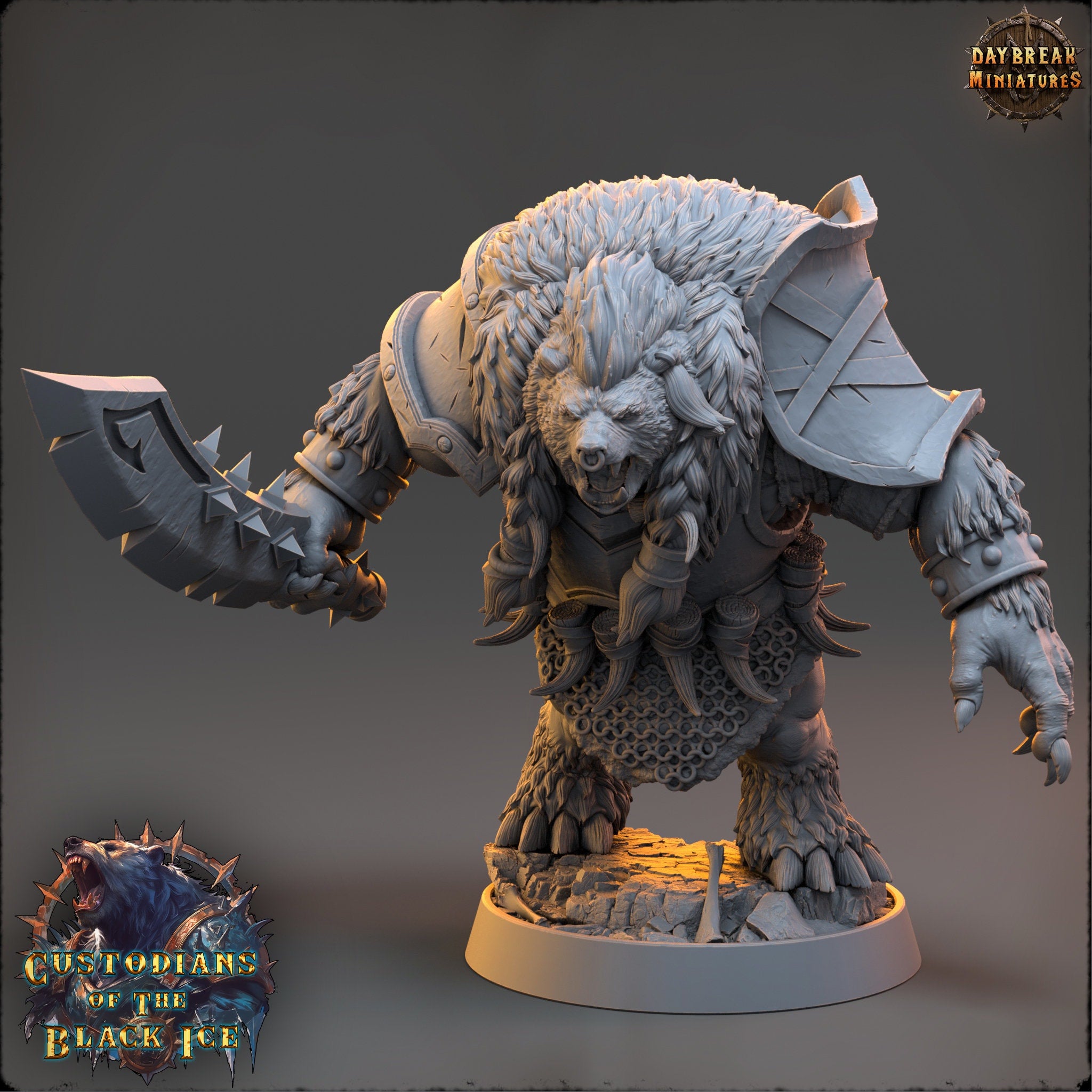 Custodians of The Black Ice - Ripdac Torn, quest for glory, DayBreak Miniatures, for Wargames, Dungeons & Dragons TTRPG