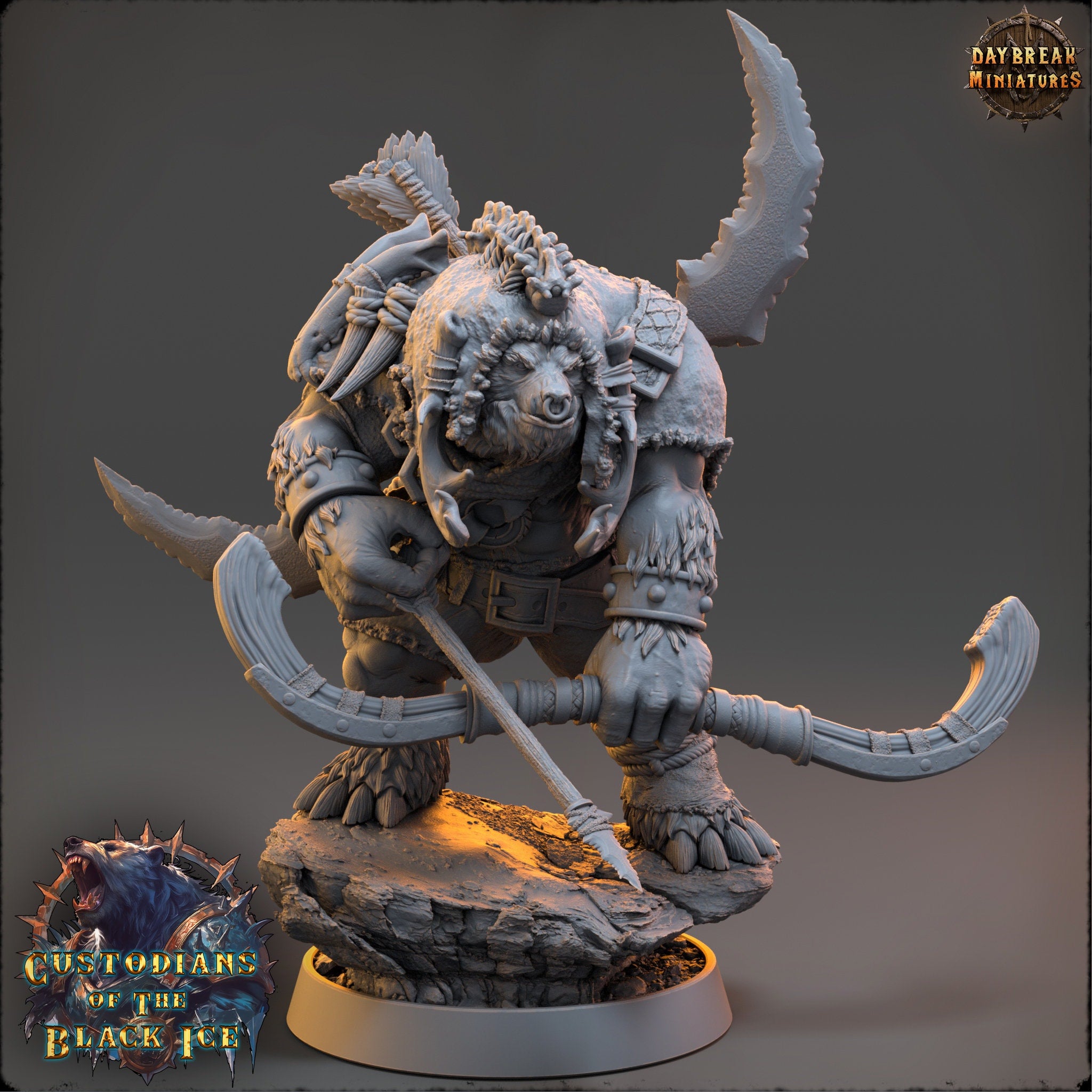 Custodians of The Black Ice - Severer Gautz, quest for glory, DayBreak Miniatures, for Wargames, Dungeons & Dragons TTRPG