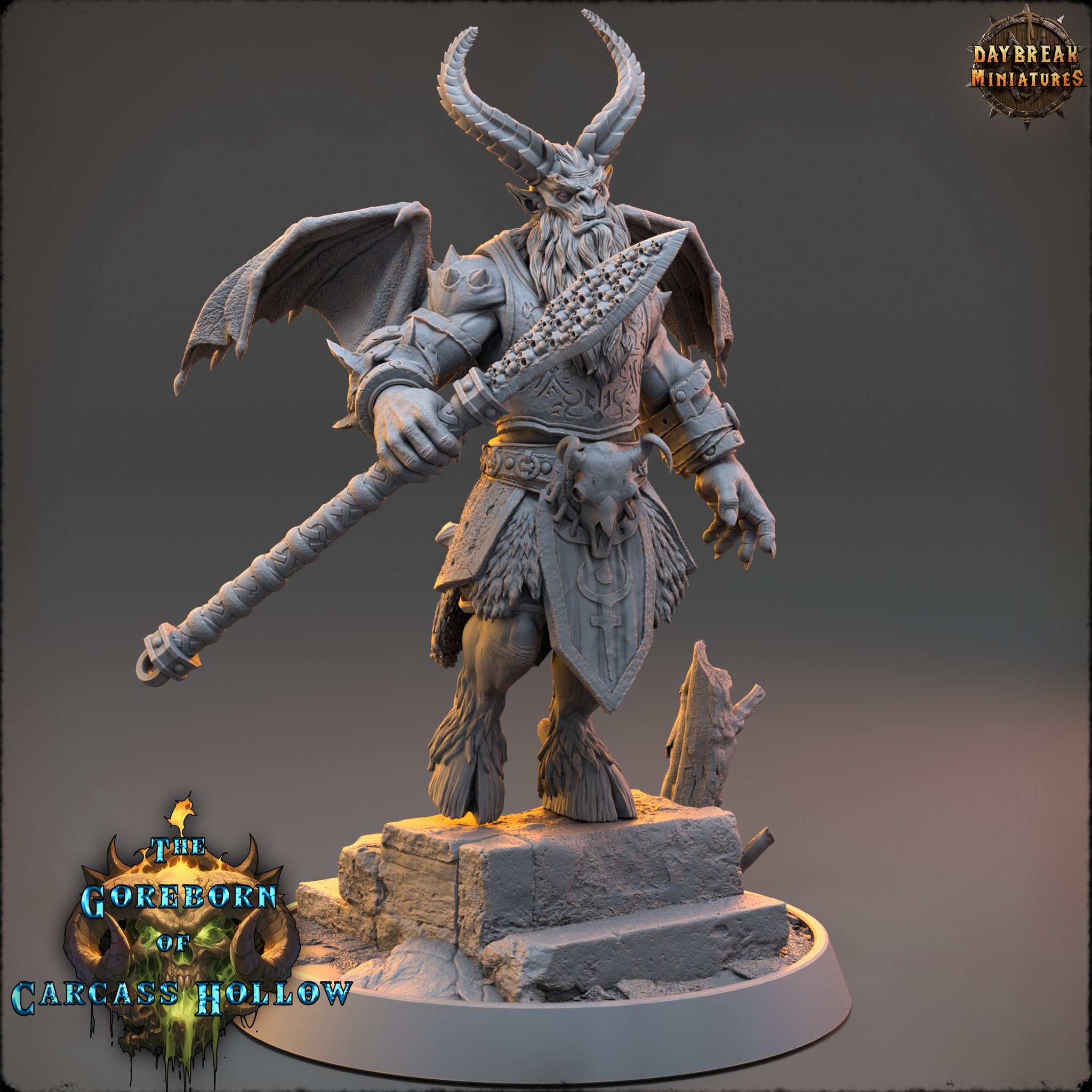 The Goreborn of Carcass Hollow - Drethok Zarnal, quest for glory, DayBreak Miniatures, for Wargames, Dungeons & Dragons TTRPG