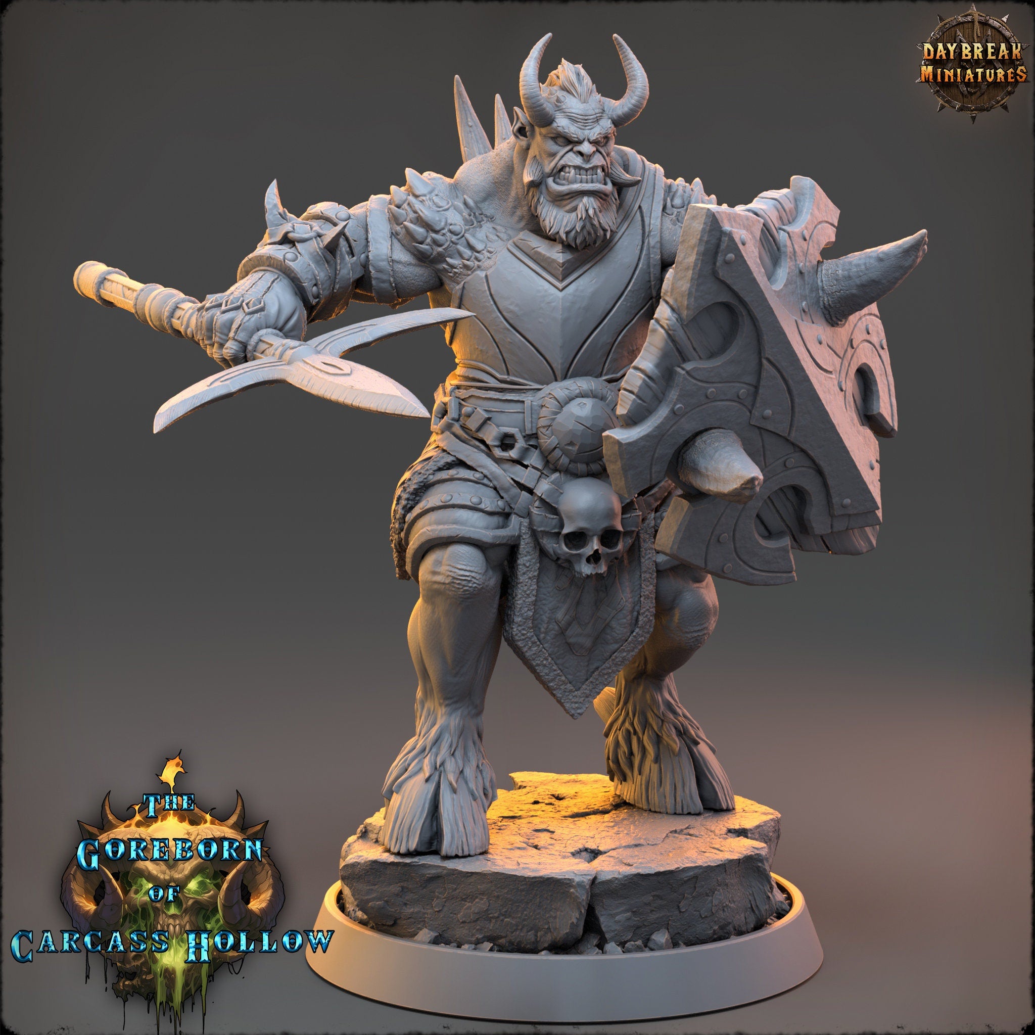 The Goreborn of Carcass Hollow - Vregosh Dooz, quest for glory, DayBreak Miniatures, for Wargames, Dungeons & Dragons TTRPG