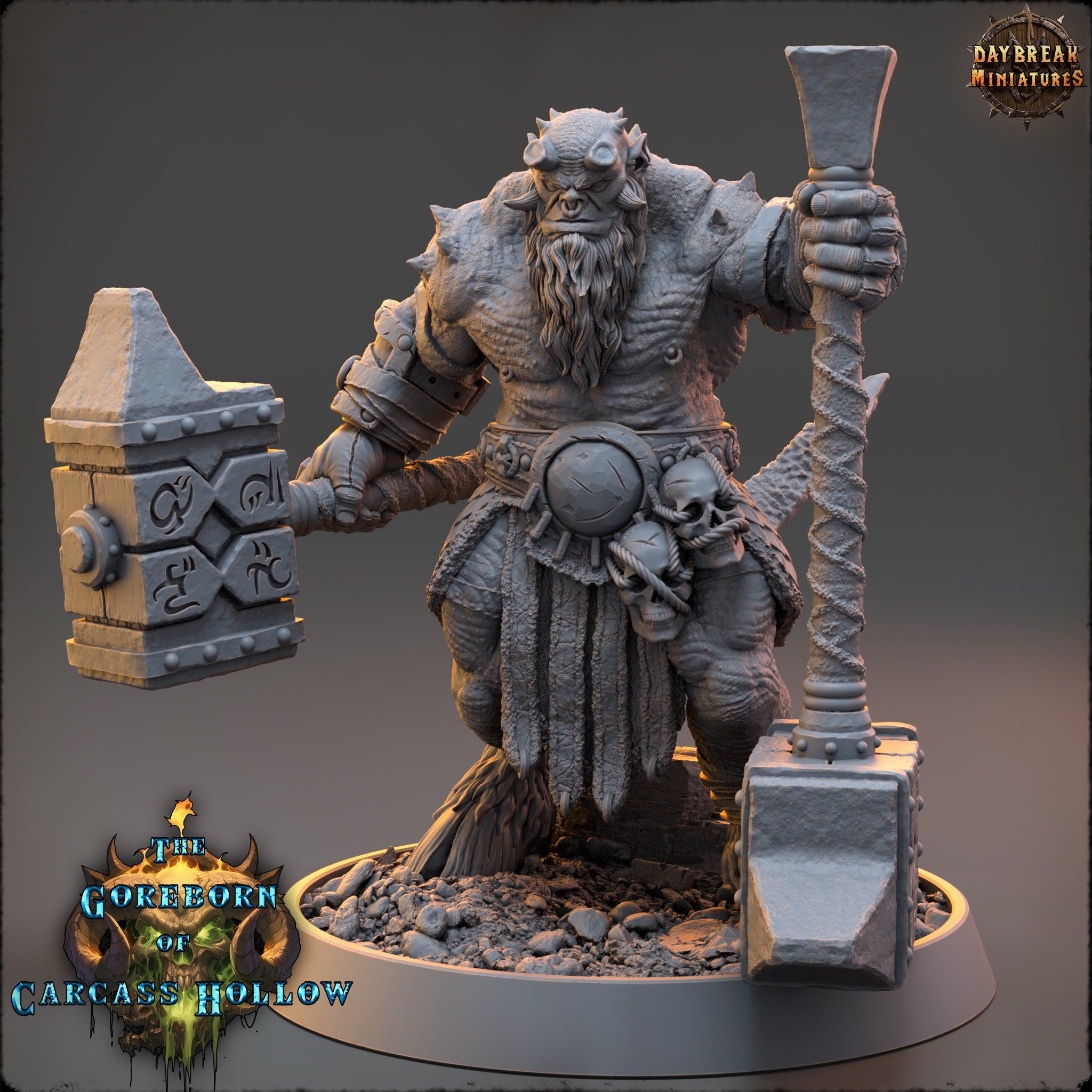 The Goreborn of Carcass Hollow - Varnyx Tzlak, quest for glory, DayBreak Miniatures, for Wargames, Dungeons & Dragons TTRPG