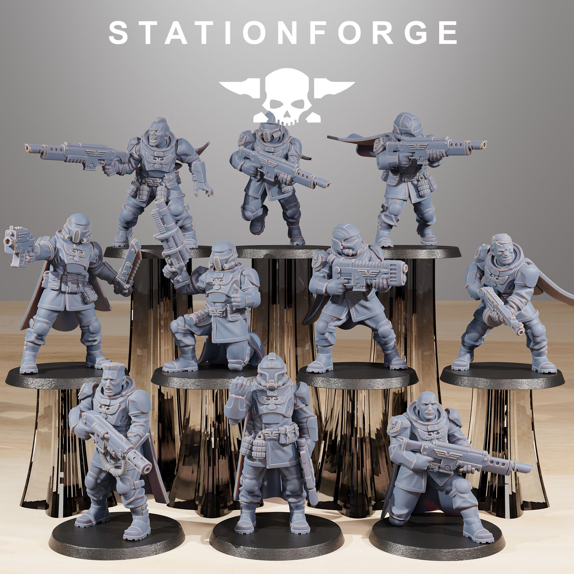National Guard - Vaskar Freedom Fighters, mechanized infantry, post apocalyptic empire, usable for tabletop wargame.
