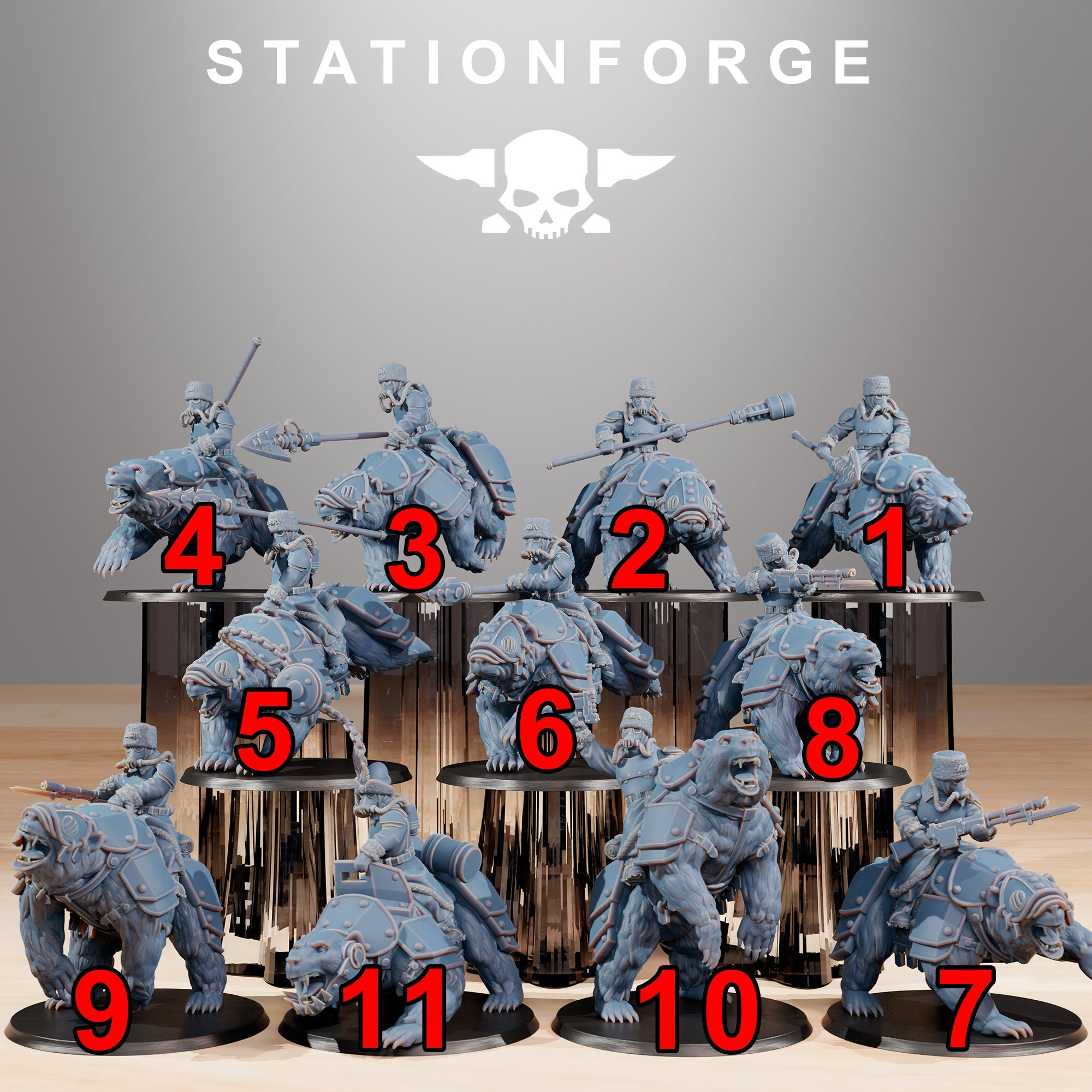 Grimguard - Snipers, mechanized infantry, post apocalyptic empire, usable for tabletop wargame.