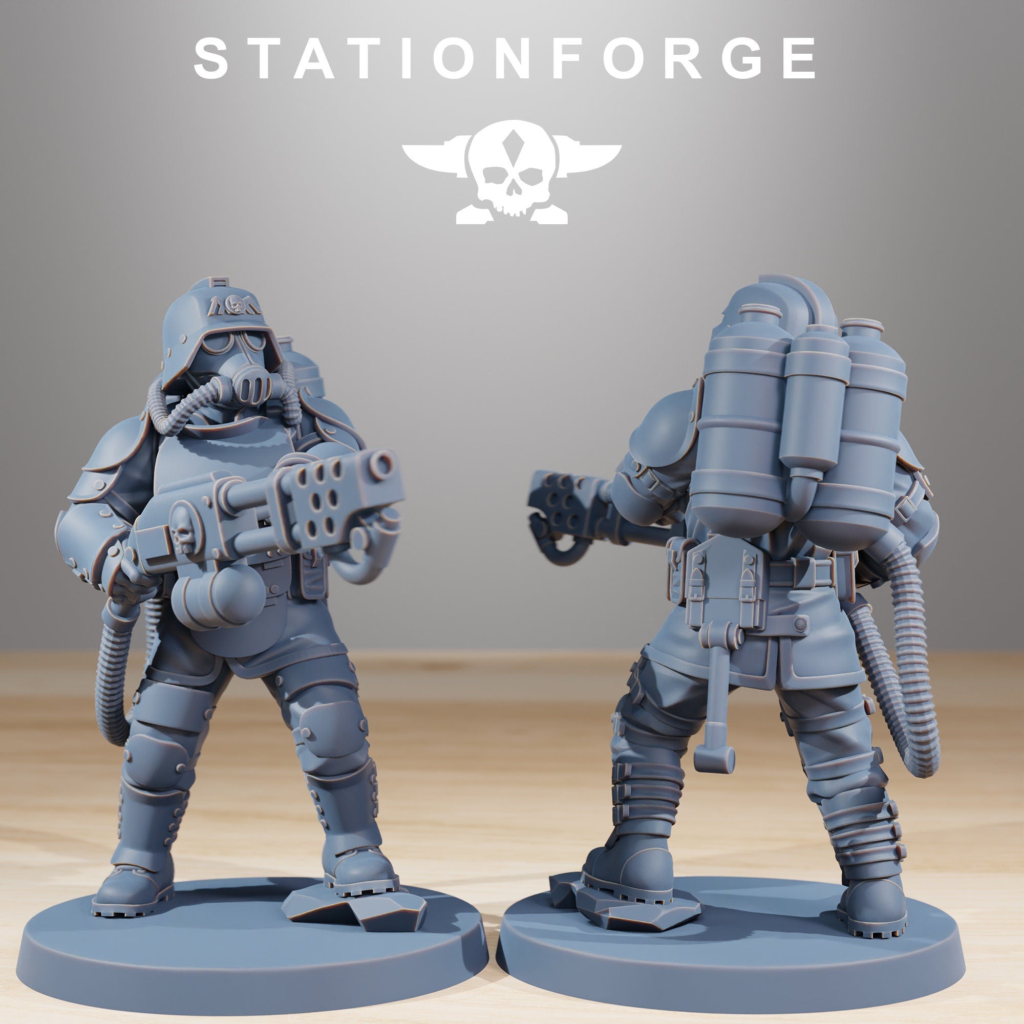 Grimguard - Snipers, mechanized infantry, post apocalyptic empire, usable for tabletop wargame.