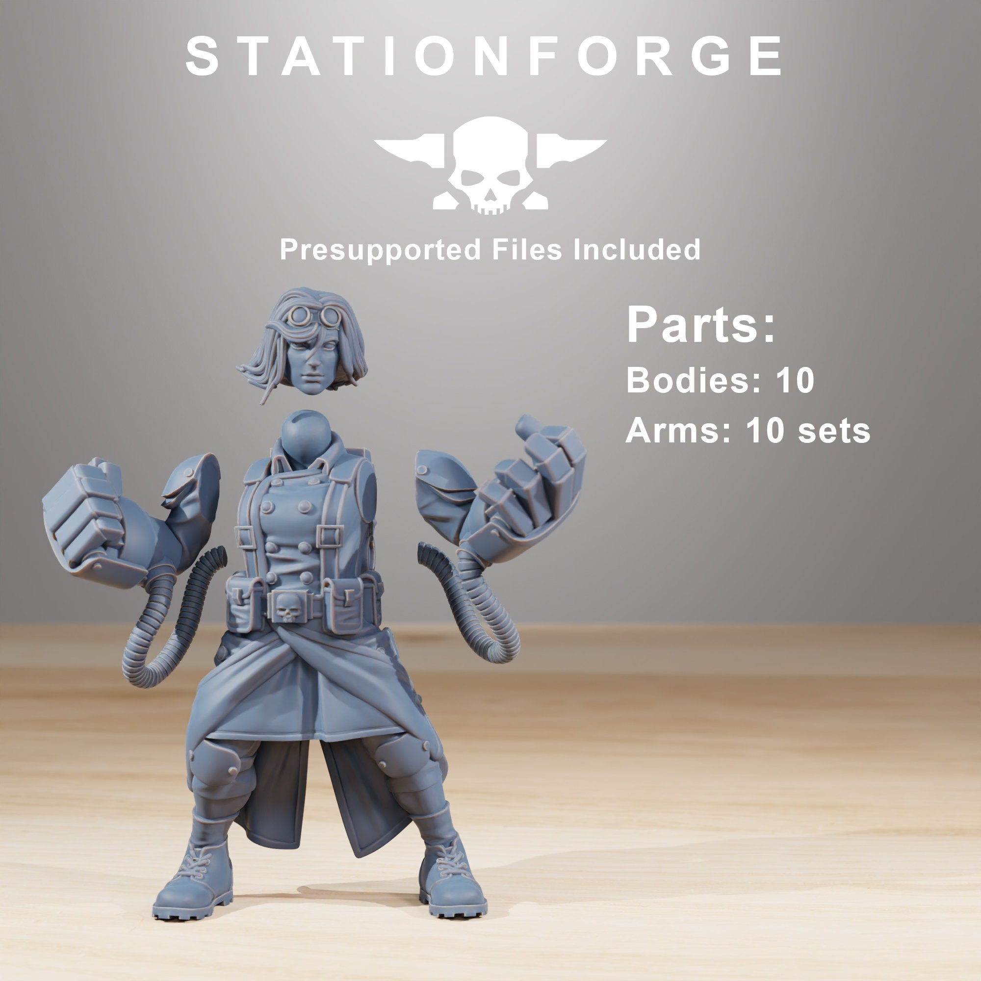 Grimguard - Snipers, mechanized infantry, post apocalyptic empire, usable for tabletop wargame.