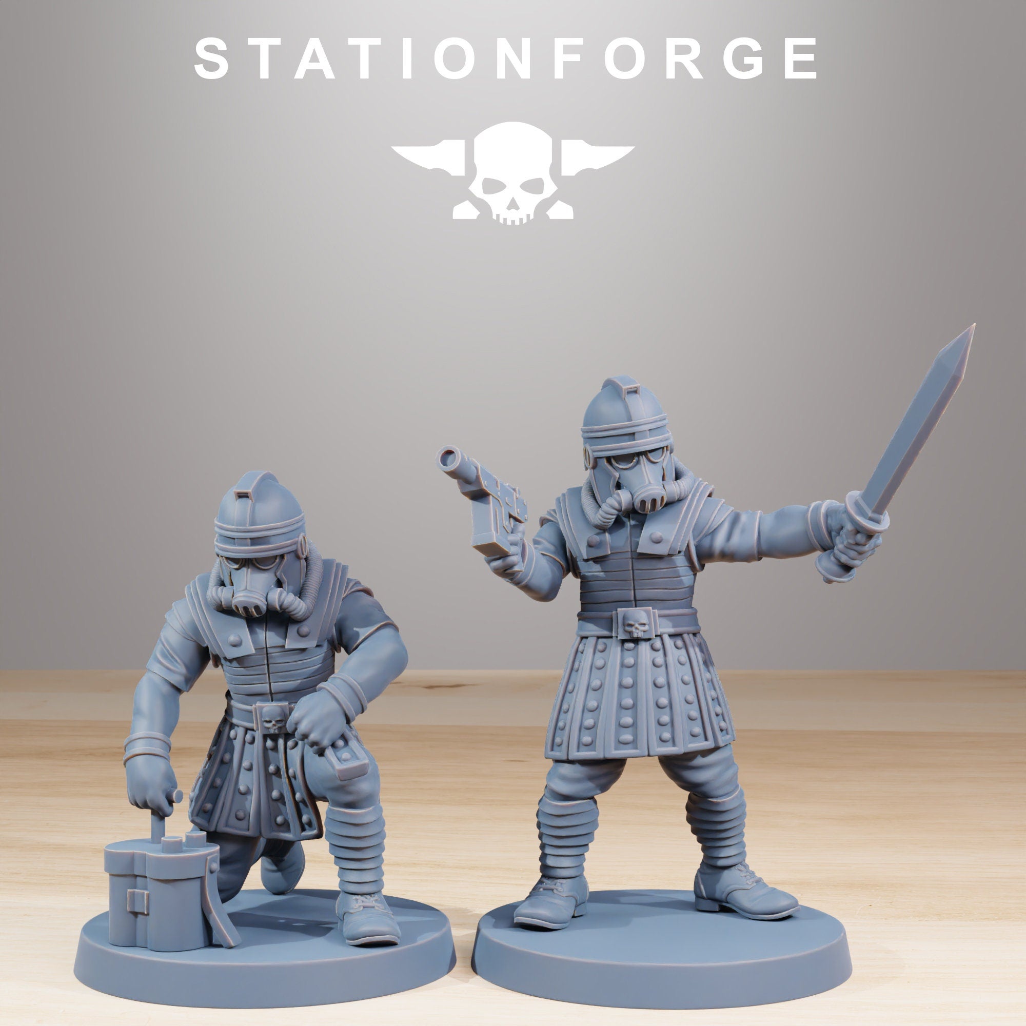 Grimguard - Snipers, mechanized infantry, post apocalyptic empire, usable for tabletop wargame.